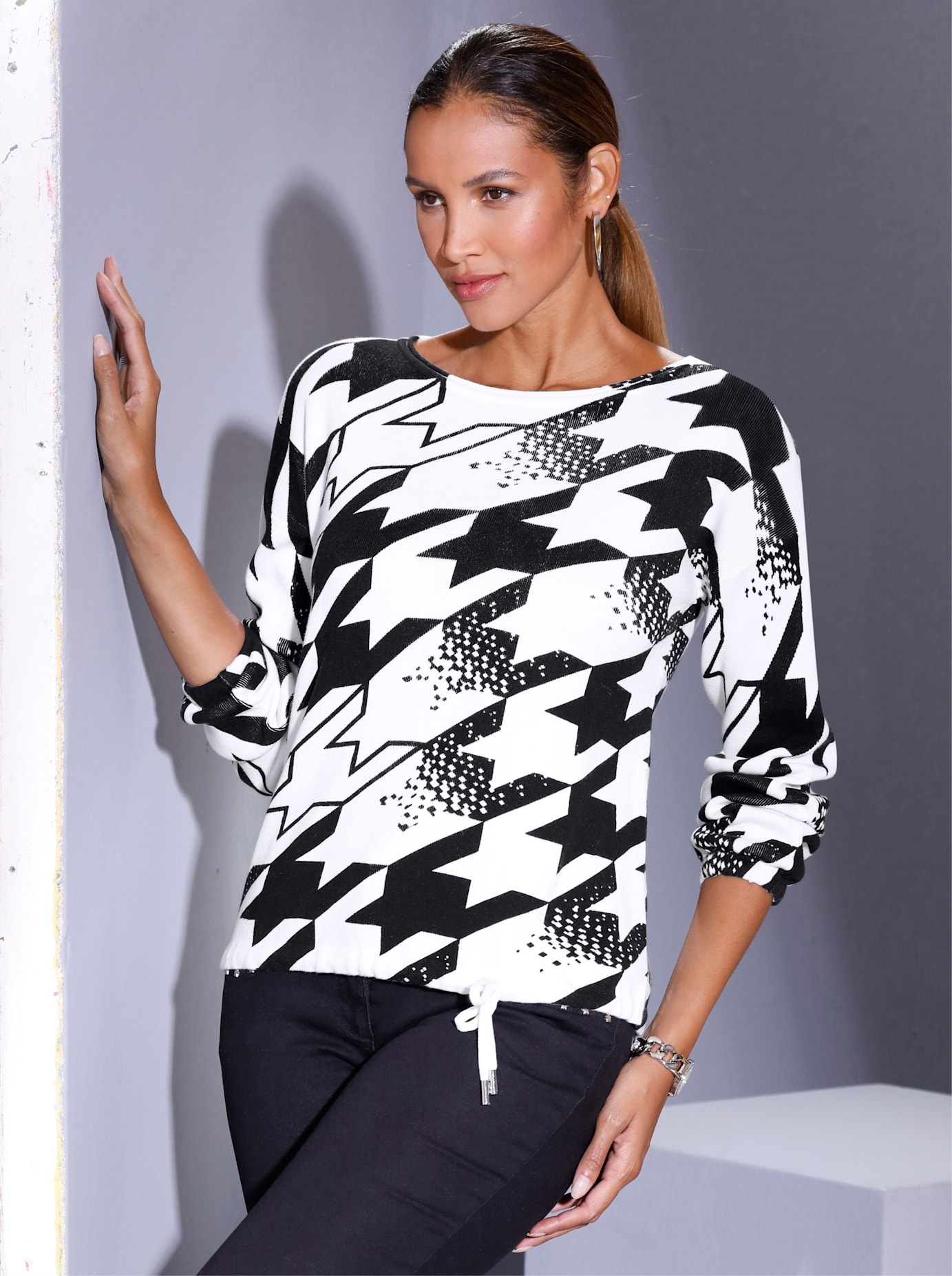 creation L Strickpullover »Druck-Pullover«