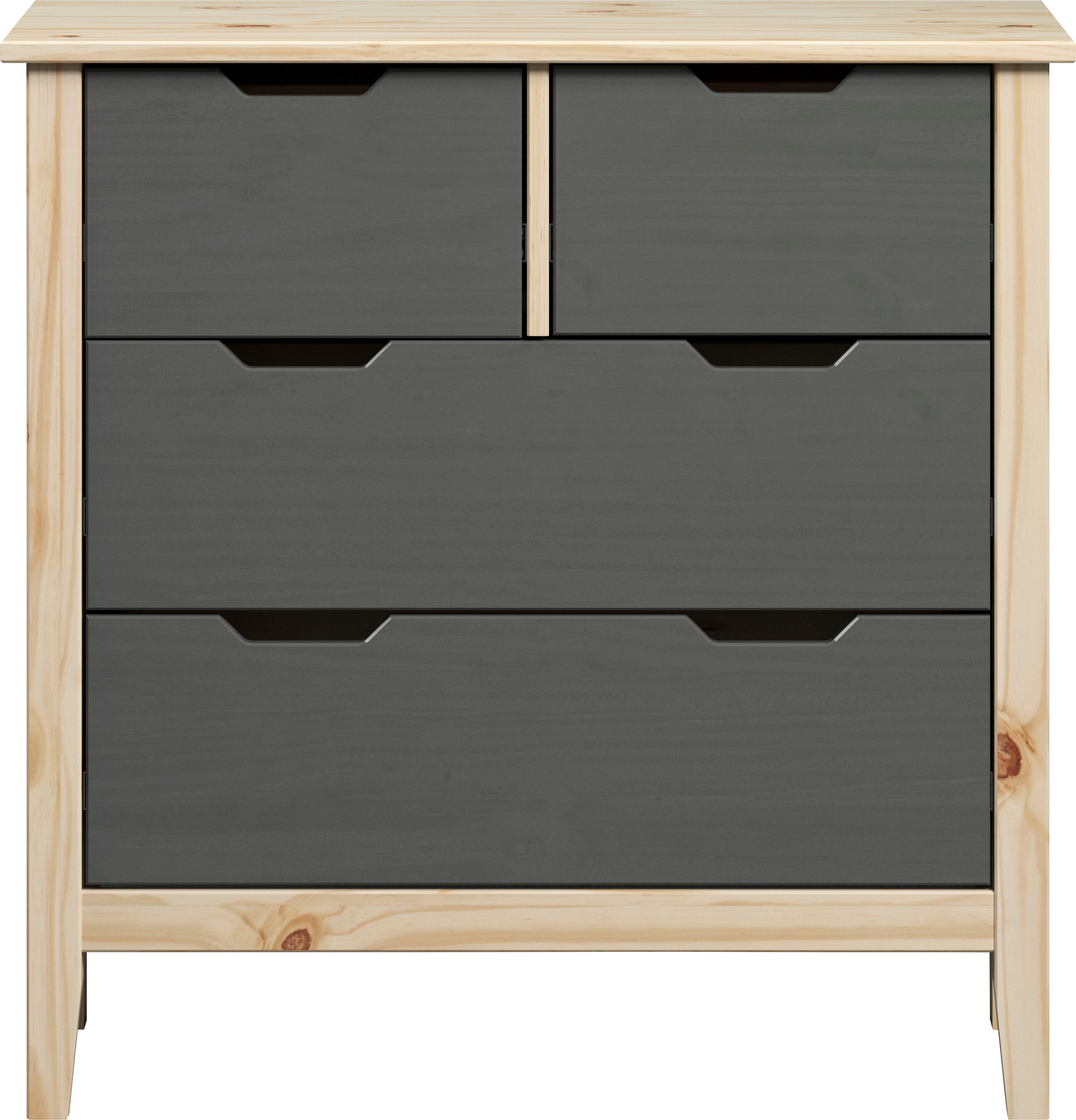 INTER-FURN Kommode »Latera« 1 Stk. tlg. Massivholz / Klarlack matt, Kiefer, B/H/T: 78 x 79 x 39 cm