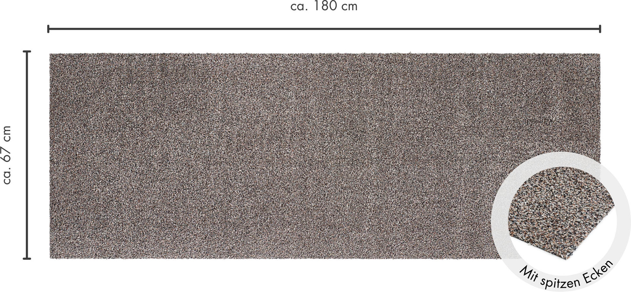Andiamo Fussmatte »Samson, Made in Netherlands«, rechteckig, 6 mm Höhe, Schmutzfangmatte, waschbar, rutschhemmend, auch als 2er Set erhältlich