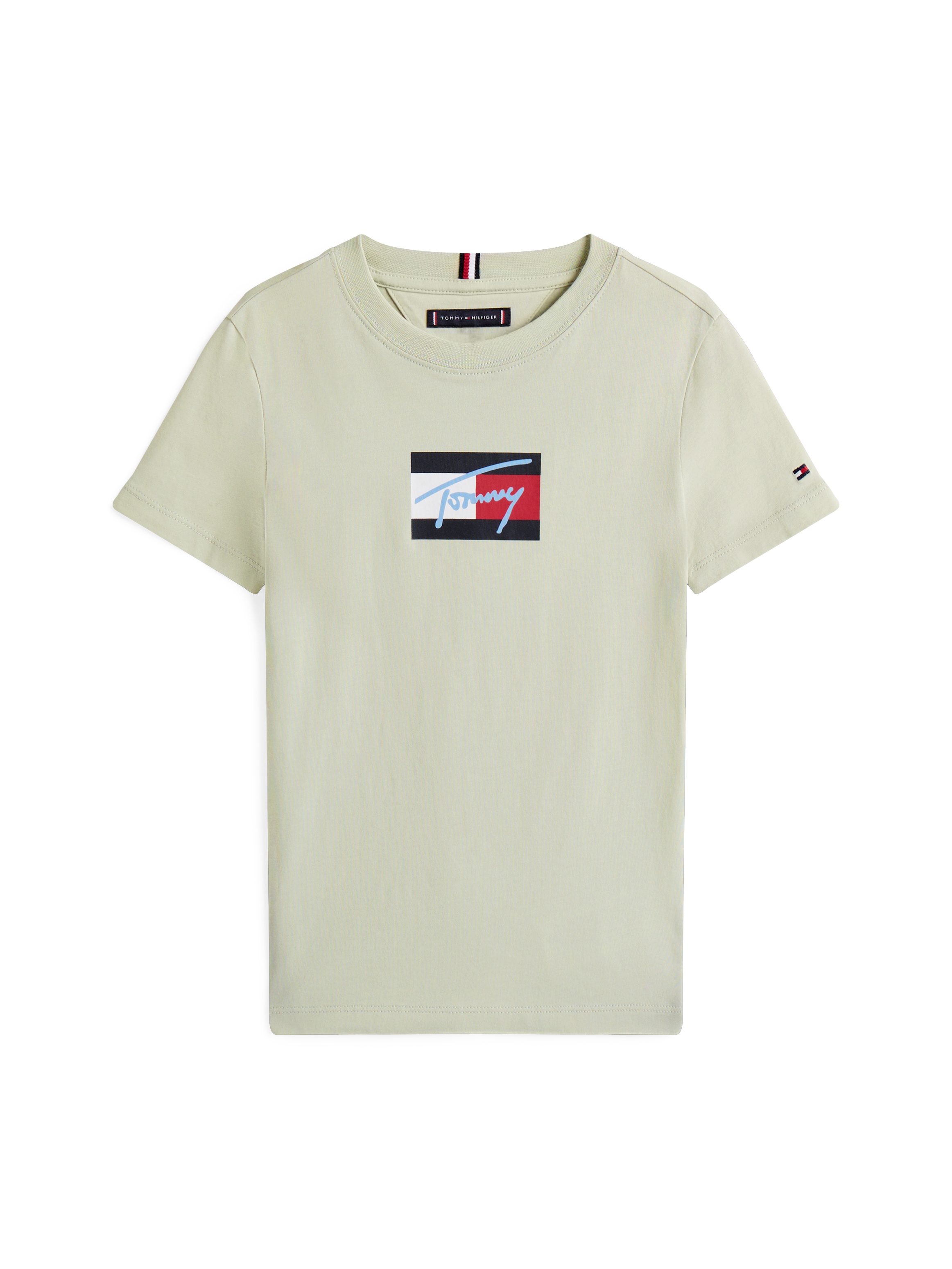 Tommy Hilfiger T-Shirt »TOMMY SCRIPT FLAG PRINT TEE SS«, für Kinder bis 16 Jahre, mit Logo-Print