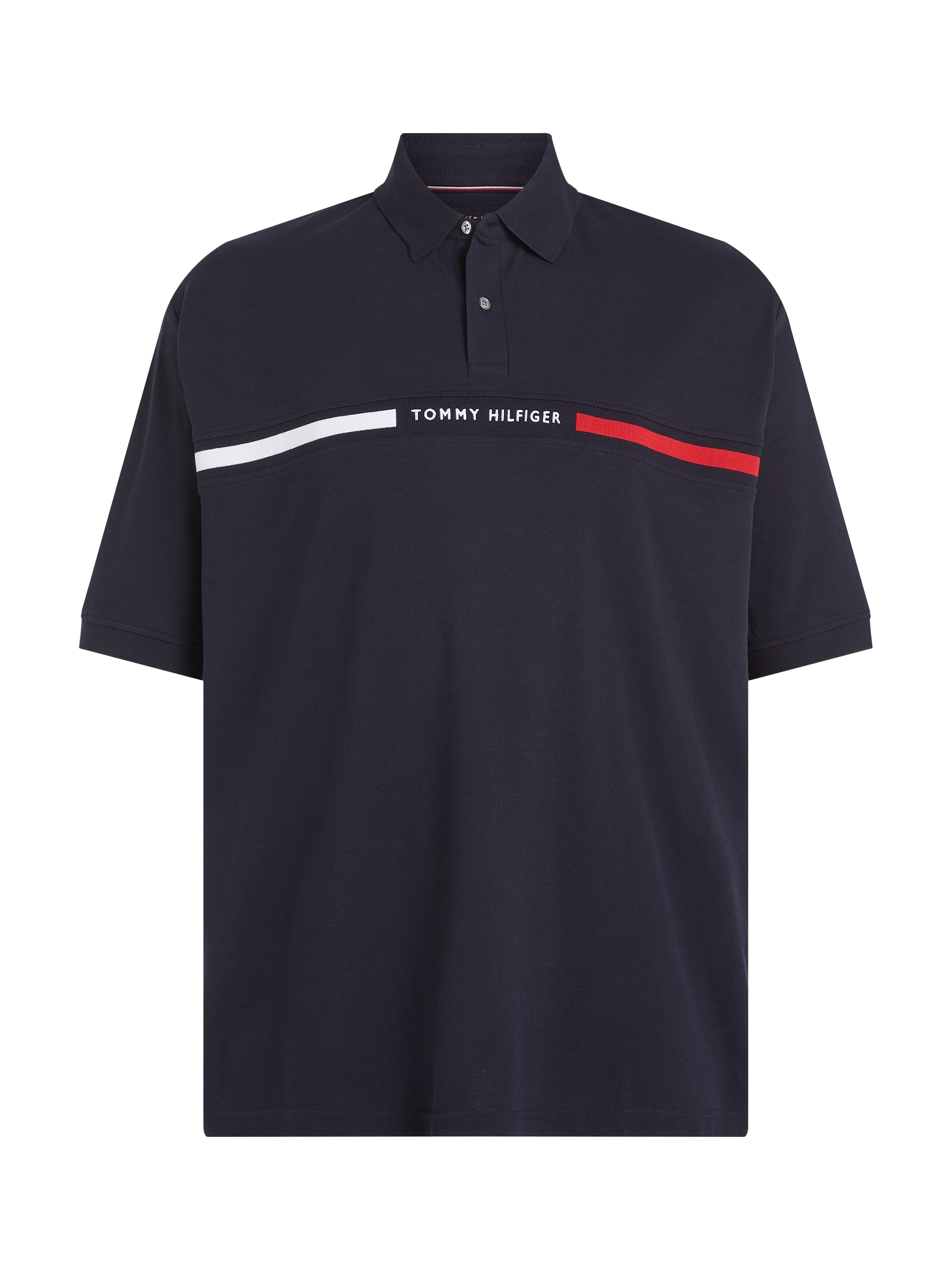 Tommy Hilfiger Big & Tall Poloshirt »BT-HILFIGER CHEST INSERT REG -B«, in Grossen Grössen, Logostickerei