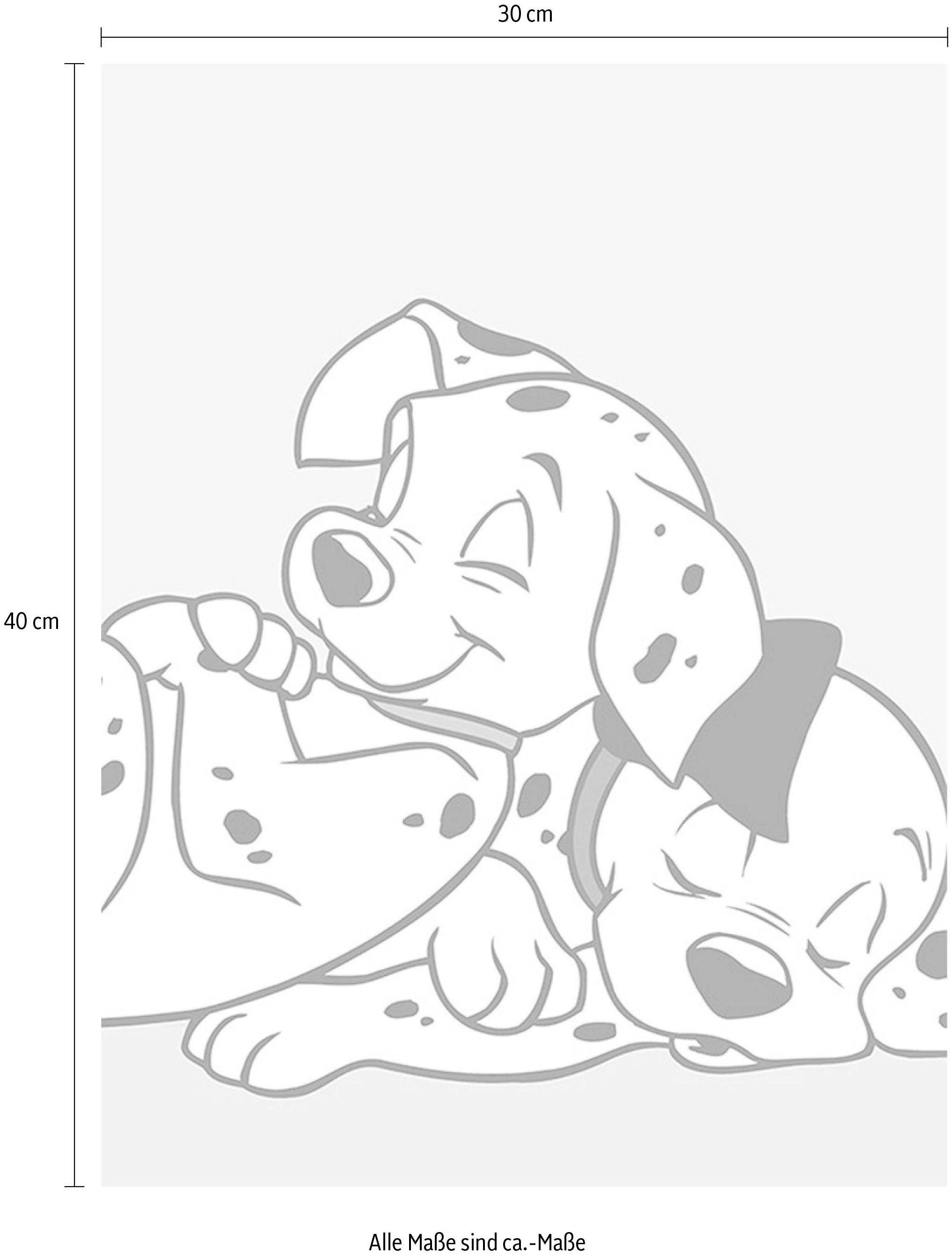 Komar Bild »101 Dalmatiner Cuddle«, Disney, (1 St.), Wandbild zur Dekoration im Kinderzimmer - ohne Rahmen