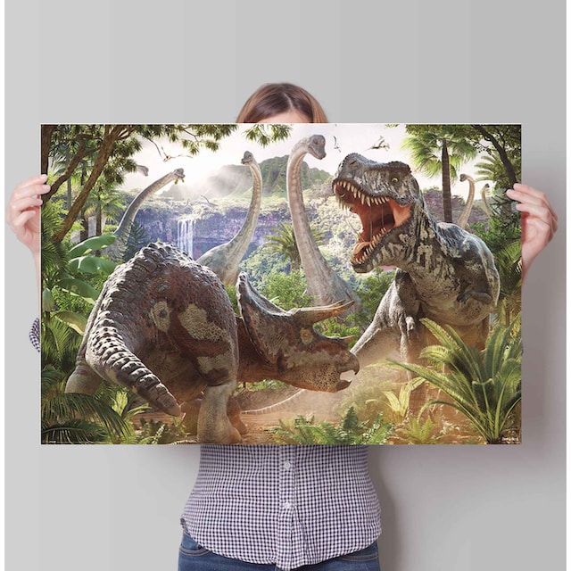 ❤ Reinders! Poster »Poster Kampf der Dinosaurier«, Dinosaurier, (1 St.)  entdecken im Jelmoli-Online Shop