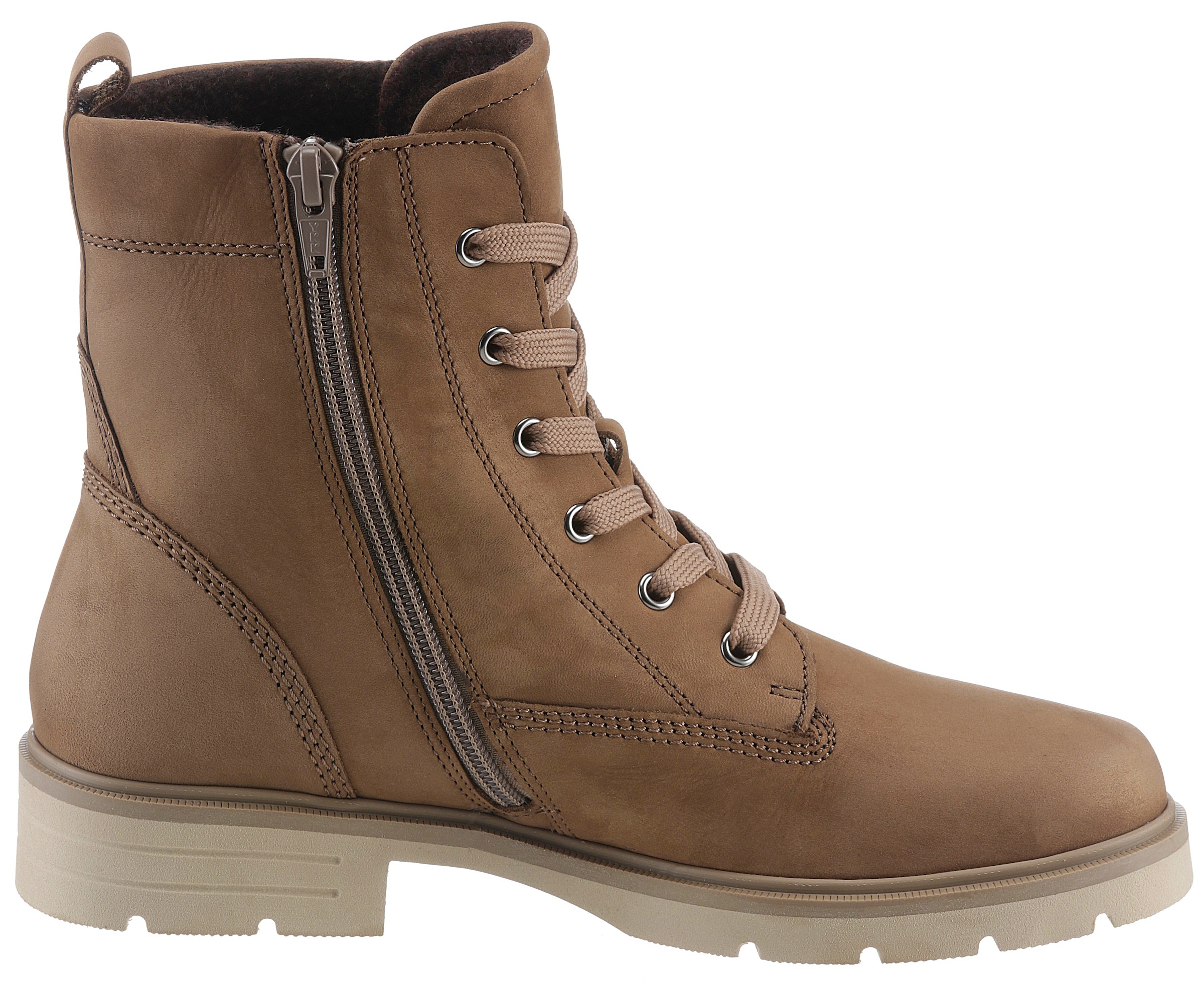 Gabor Schnürboots, Blockabsatz, Schnürstiefelette, praktischer Innenreissverschluss
