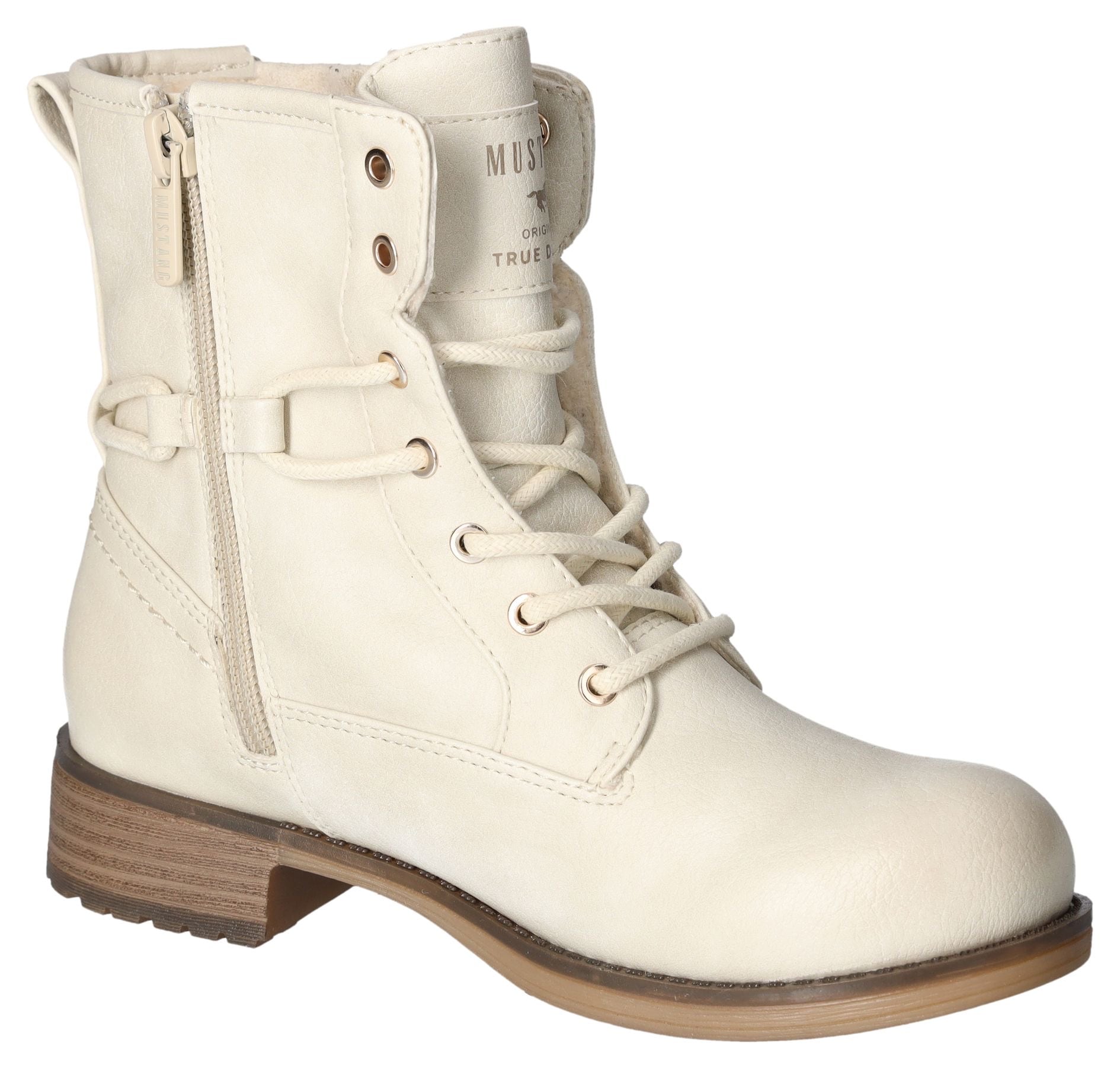 Mustang Shoes Winterboots, Schnürboots, Stiefelette, Blockabsatz, mit Reissverschluss