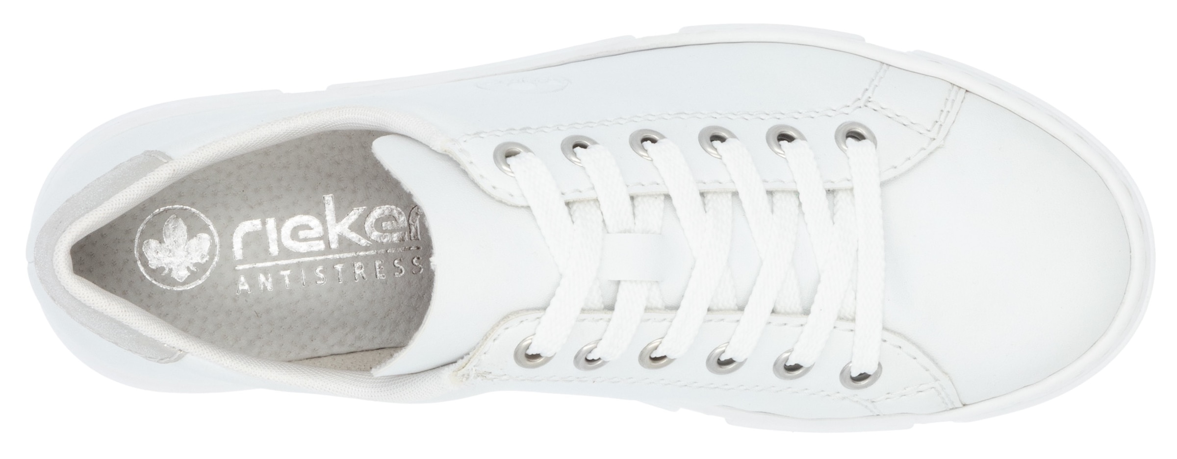 Rieker Plateausneaker, in monochromer Optik, Freizeitschuh, Halbschuh, Schnürschuh