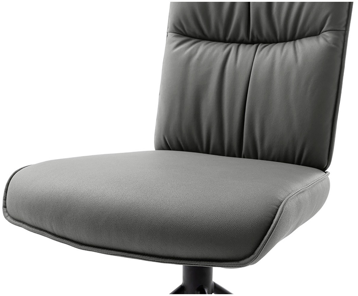 MCA furniture 4-Fussstuhl »MARIN Esszimmerstuhl (2er Set) - Stuhl«, (Set), 2 St., Microfaser, 360° drehbar, Metall schwarz, beweglichen Rücken, belastbar 120 kg