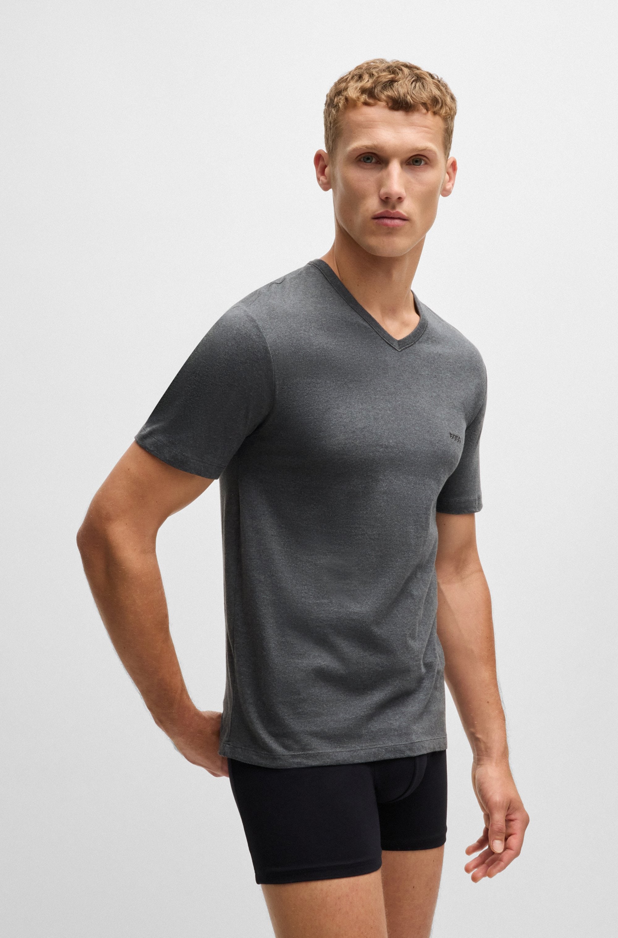 BOSS V-Shirt »T-Shirt VN 3P CO«, (Packung)