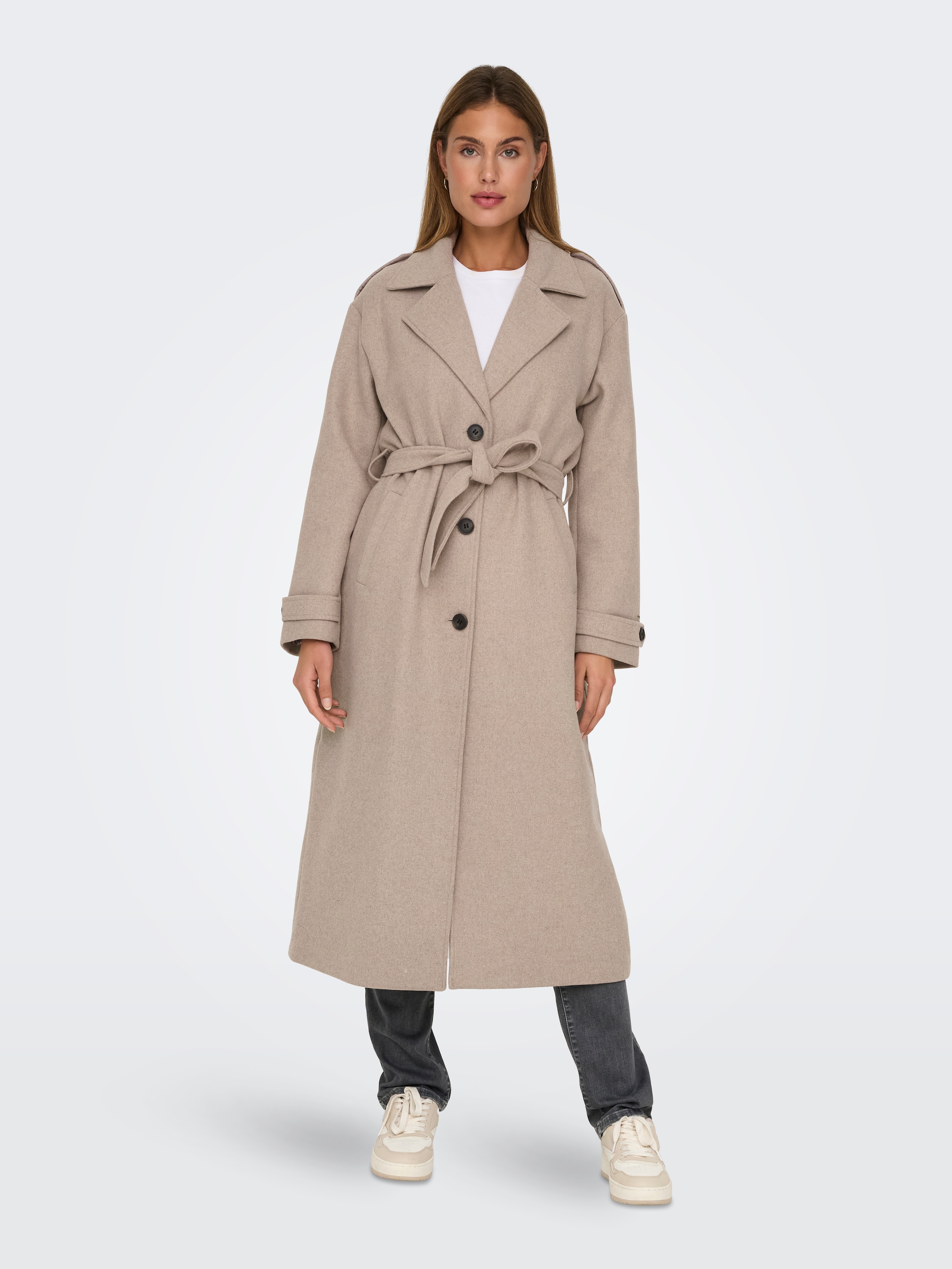 Langmantel »ONLNALINA X-LONG WOOL TRENCHCOAT OTW«, mit Wolle