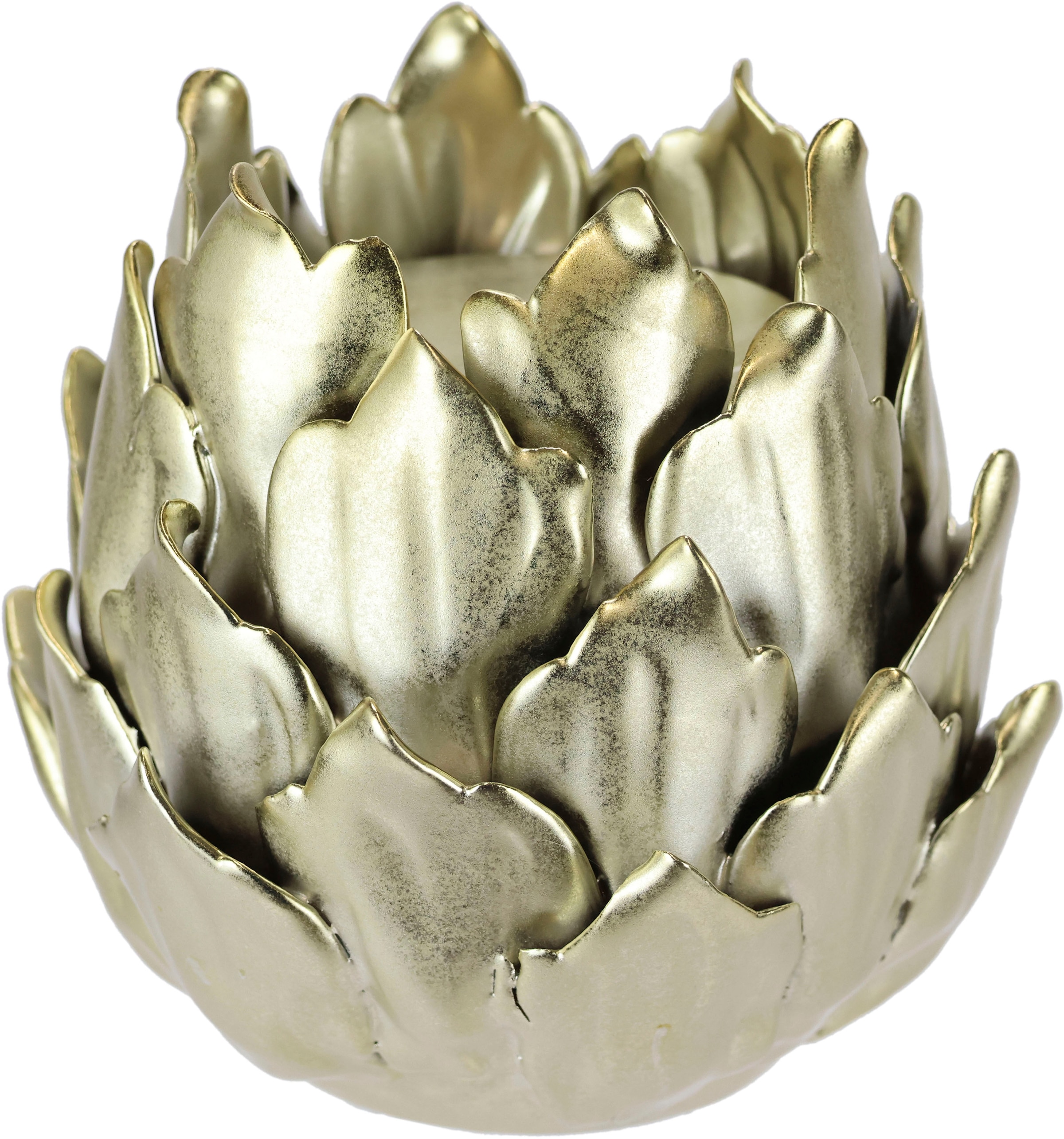 I.GE.A. Kerzenhalter »Artischocke, Stumpenkerzenhalter aus Keramik, Höhe ca. 13 cm«, (1 St.), passend für eine Stumpenkerze mit Ø 7 cm