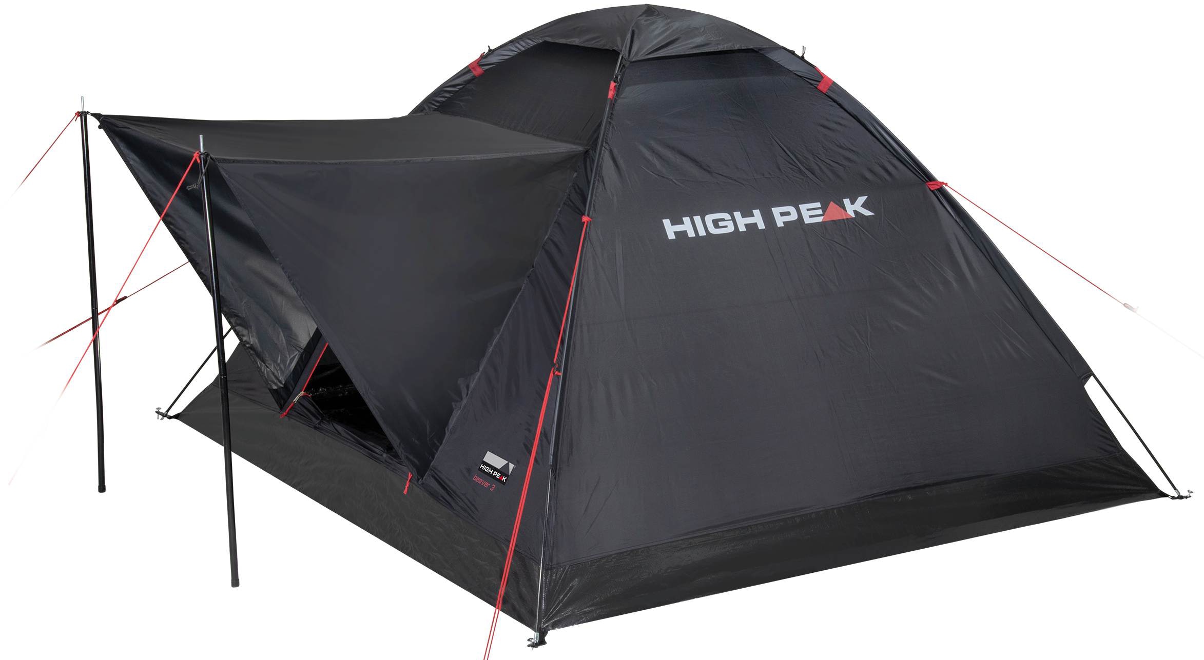 High Peak Kuppelzelt »Zelt Beaver 3«, 3 Personen, (mit Transporttasche)