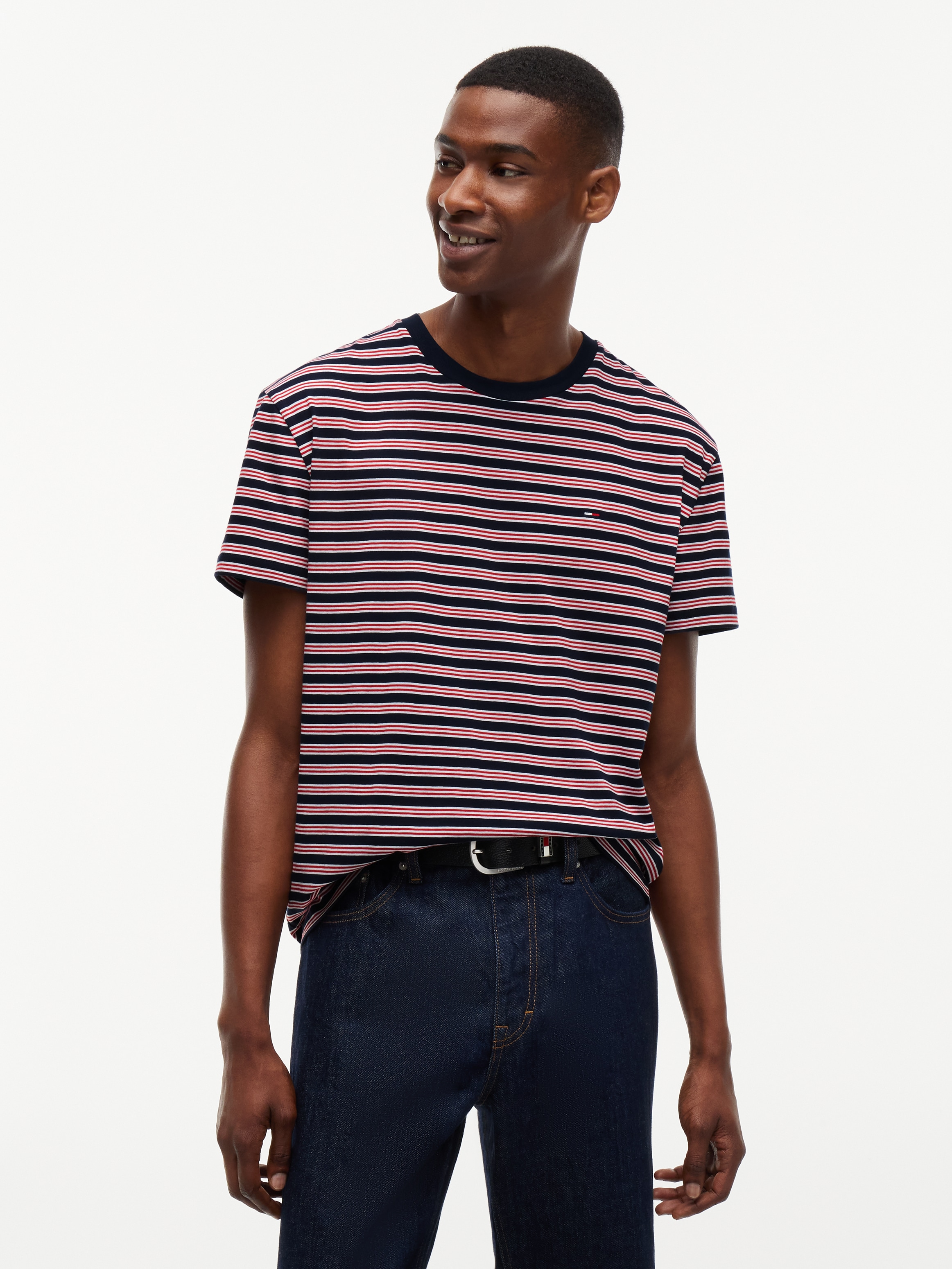 Tommy Jeans T-Shirt "REGULAR STRIPE TEE" Regular fit mit Streifenmuster