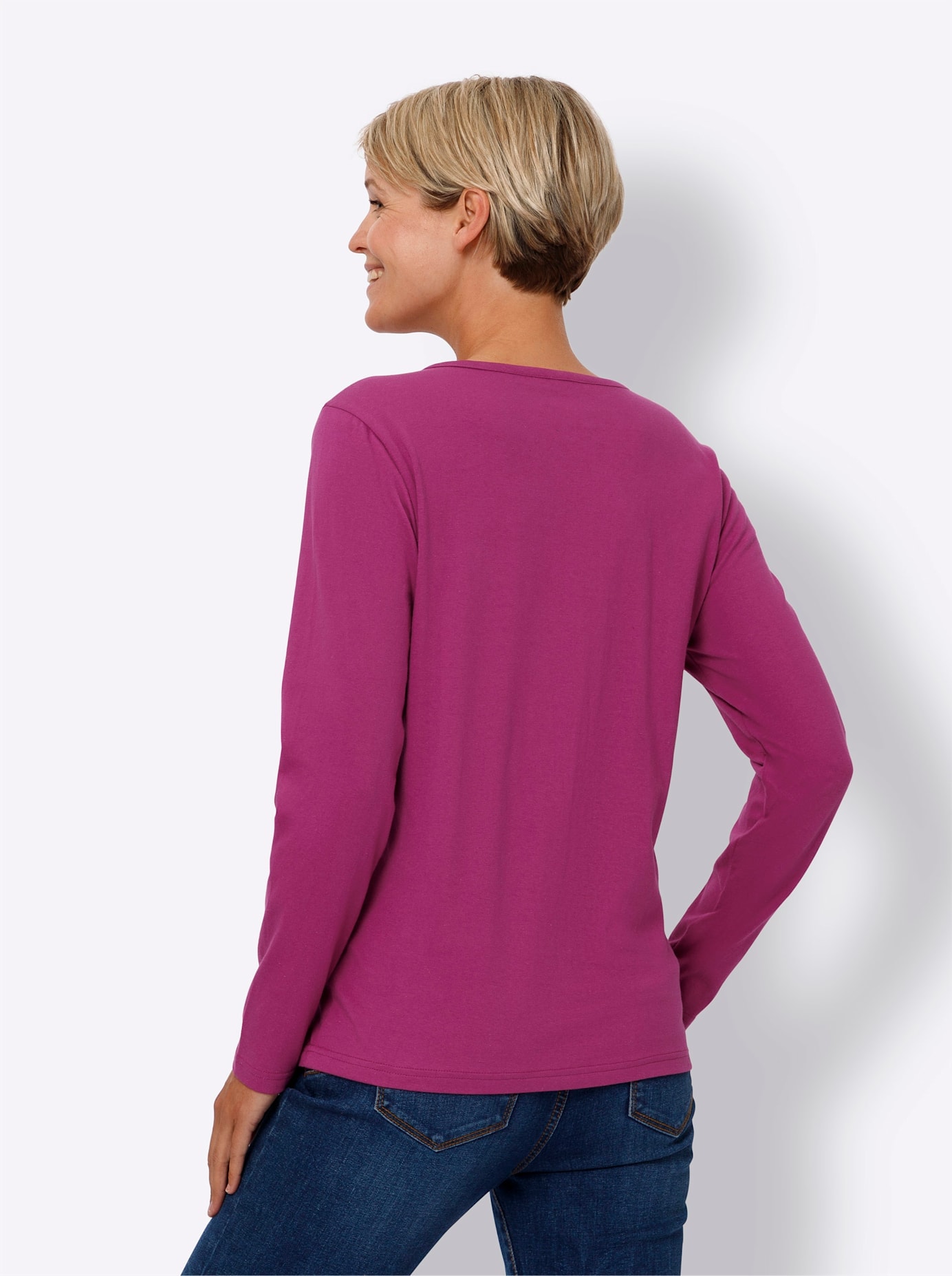 Classic Basics V-Shirt »Langarm-Shirt«, (1 tlg.)