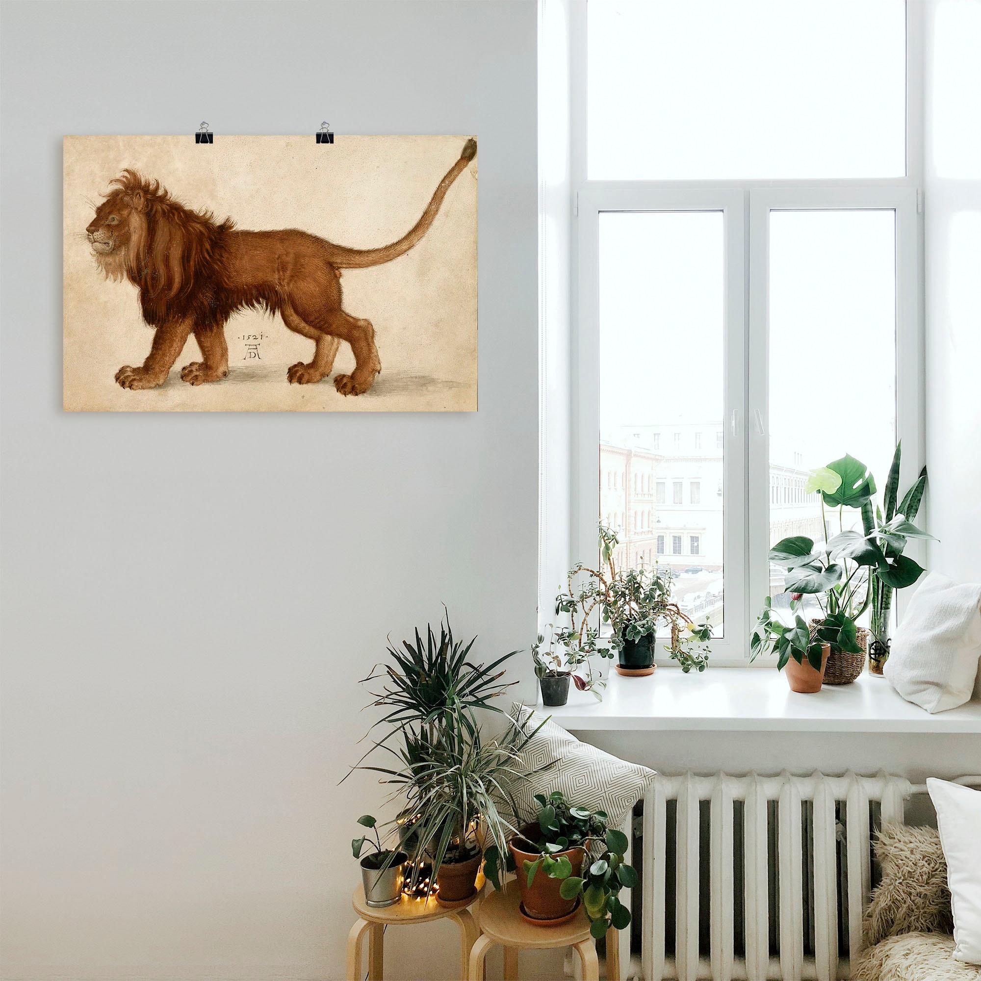 Artland Kunstdruck »Löwe. 1521«, Raubkatzen, (1 St.), als Alubild, Leinwandbild, Wandaufkleber oder Poster in versch. Grössen