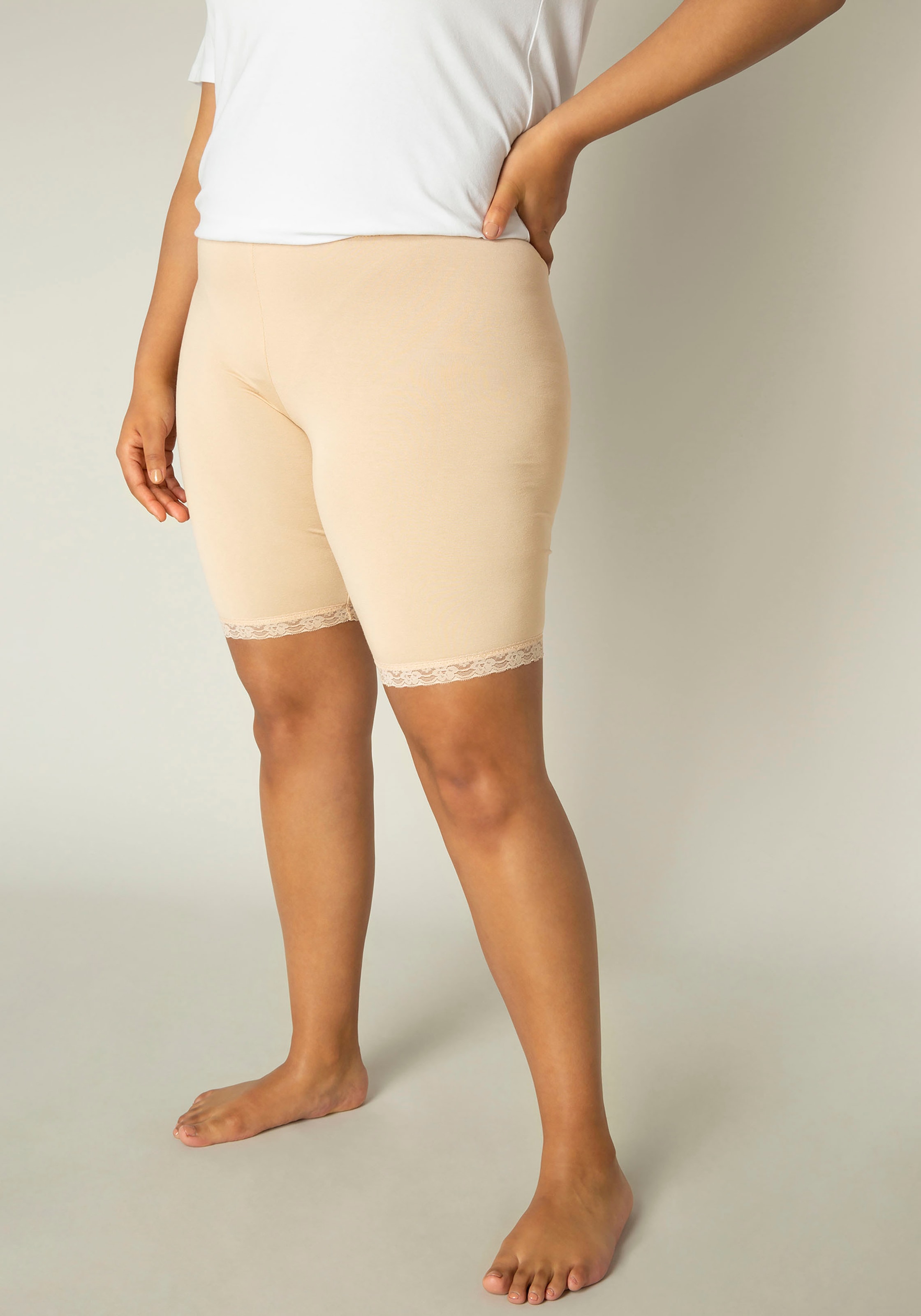 Base Level Curvy Radlerhose »Ava«, mit Spitzenkante