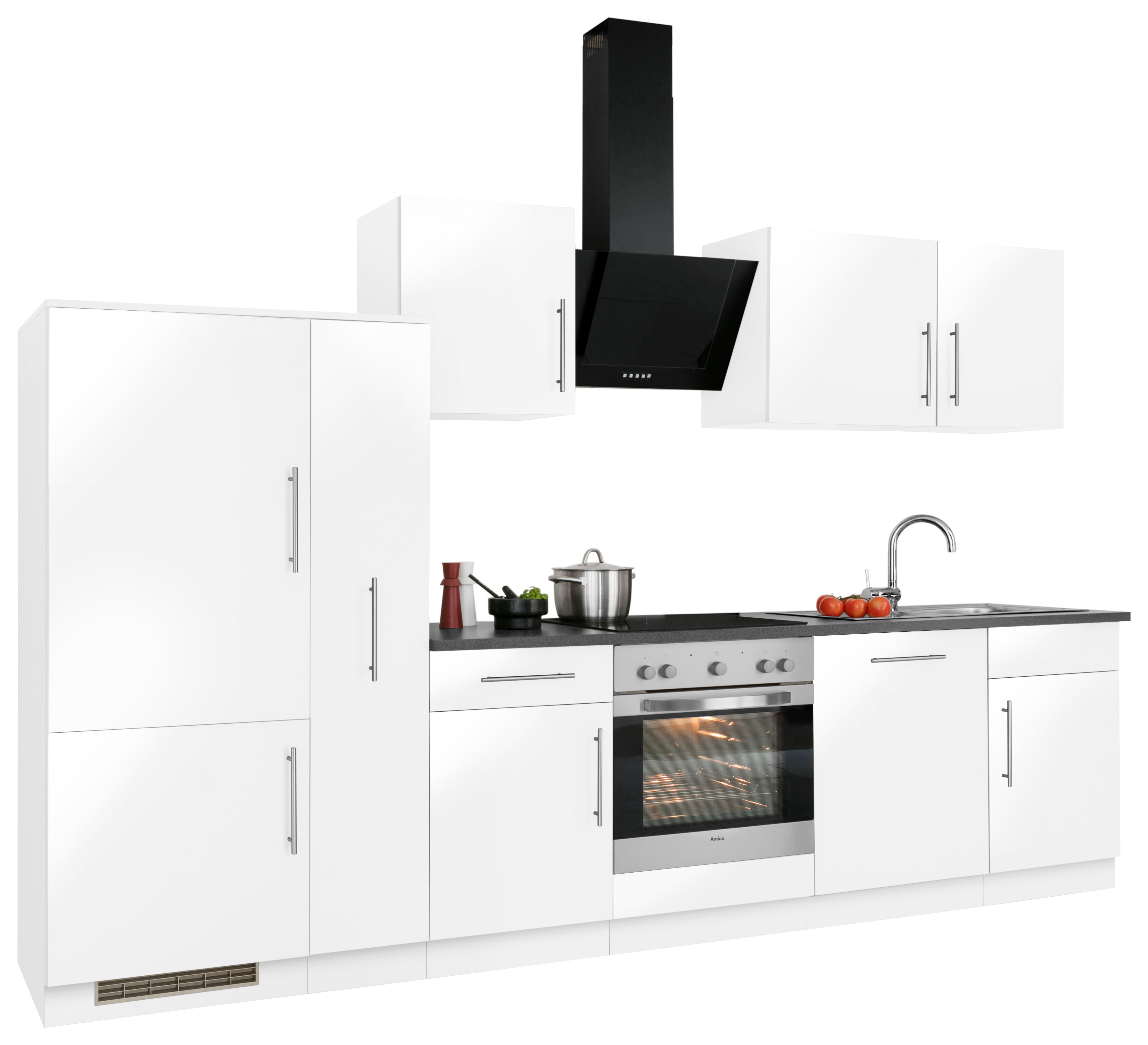 wiho Küchen Küchenzeile "Cali" ohne E-Geräte, Breite 310 cm
