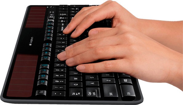 Logitech Tastatur »Wireless Solar Keyboard K750 - DE-Layout«, (Ziffernblock)