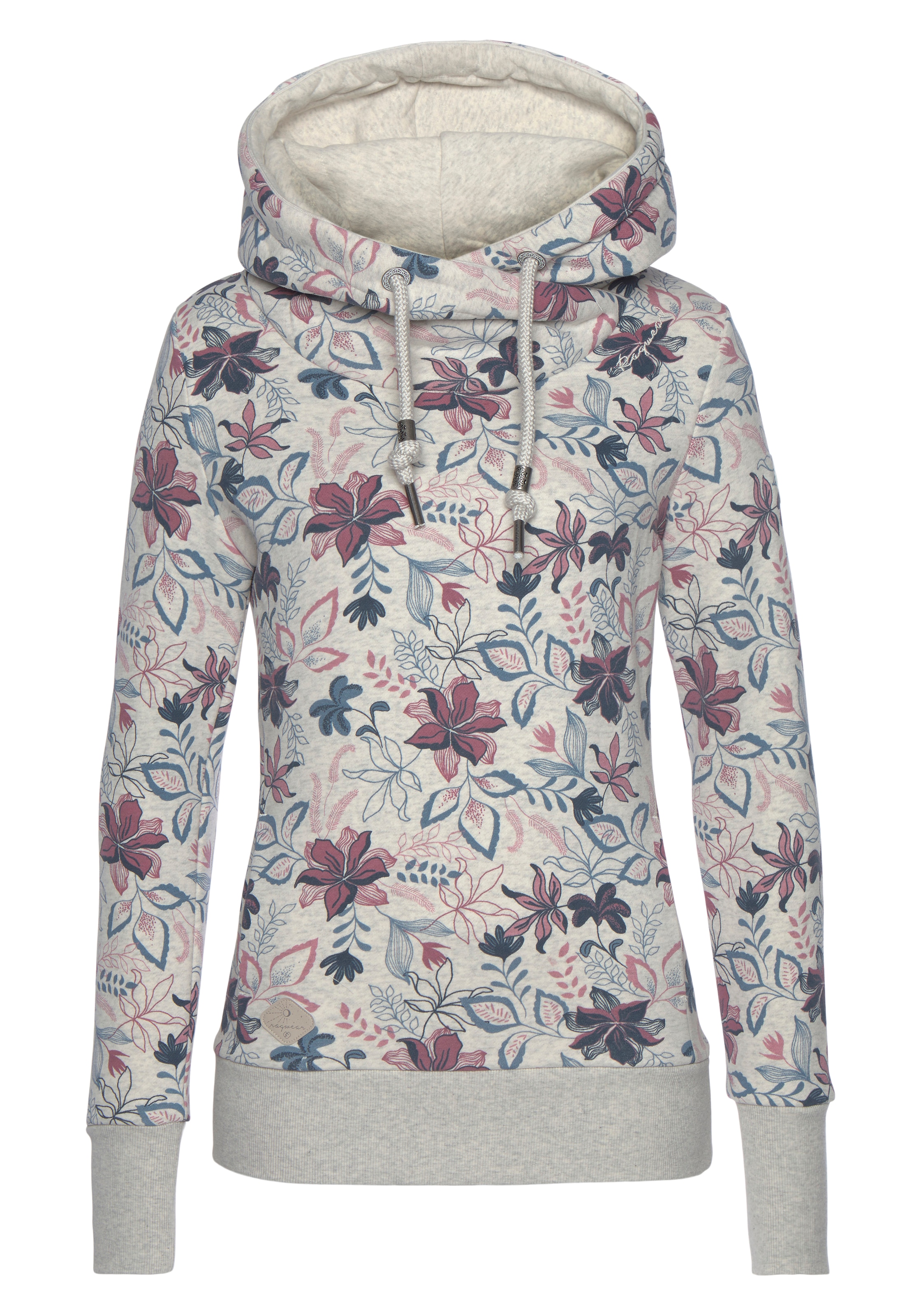 Ragwear Sweater »GRIPY FLOWERS O«, Hoodie mit floralem All Over-Druck