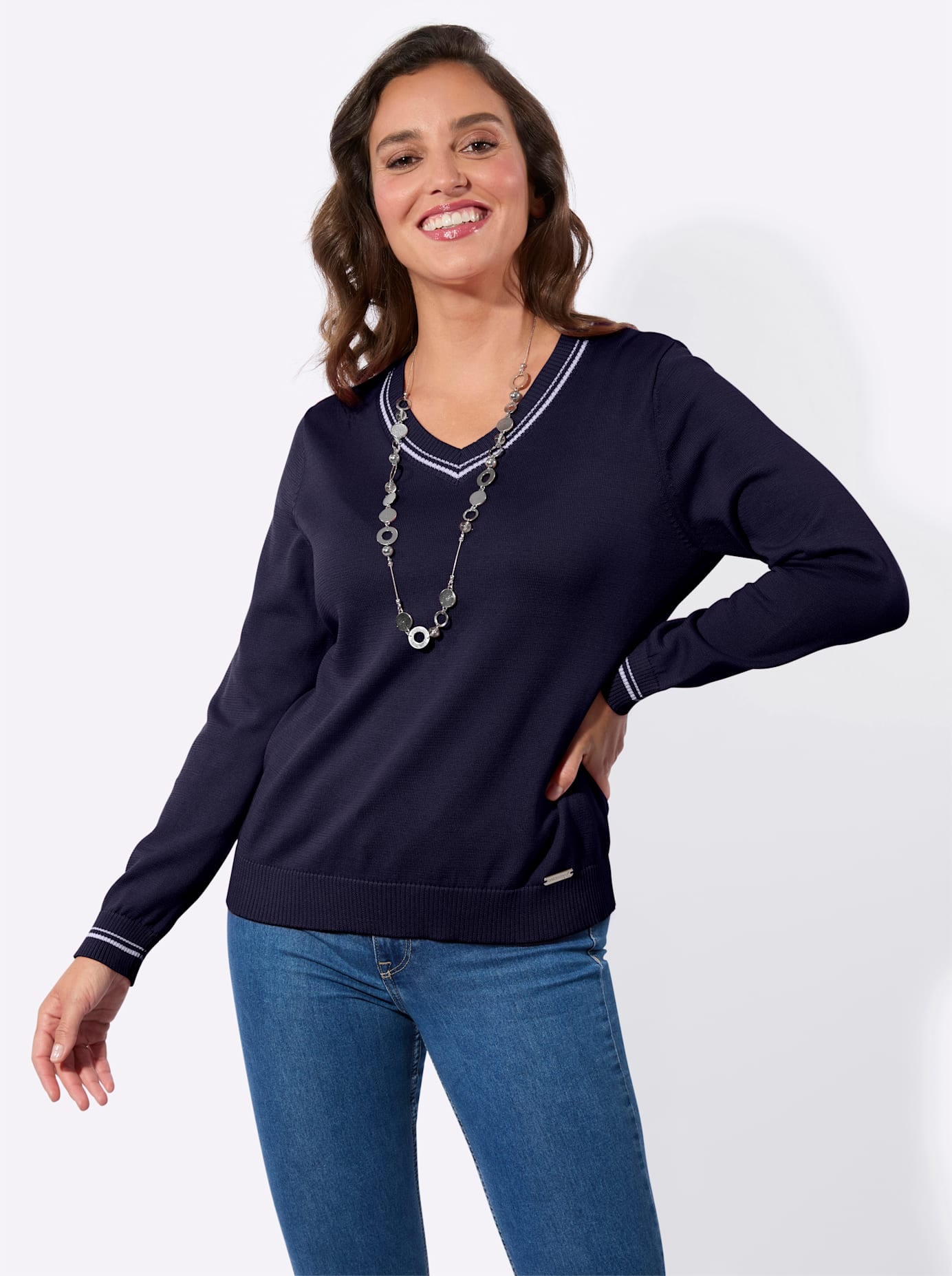 Casual Looks V-Ausschnitt-Pullover »V-Pullover«