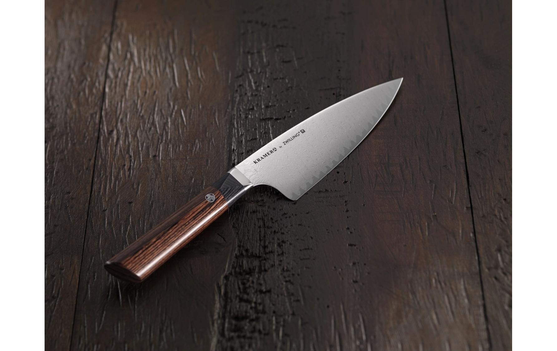 Zwilling Santokumesser "Kramer Meiji 18 cm" Japanisches Santokumesser mit markanter Damast-Klinge