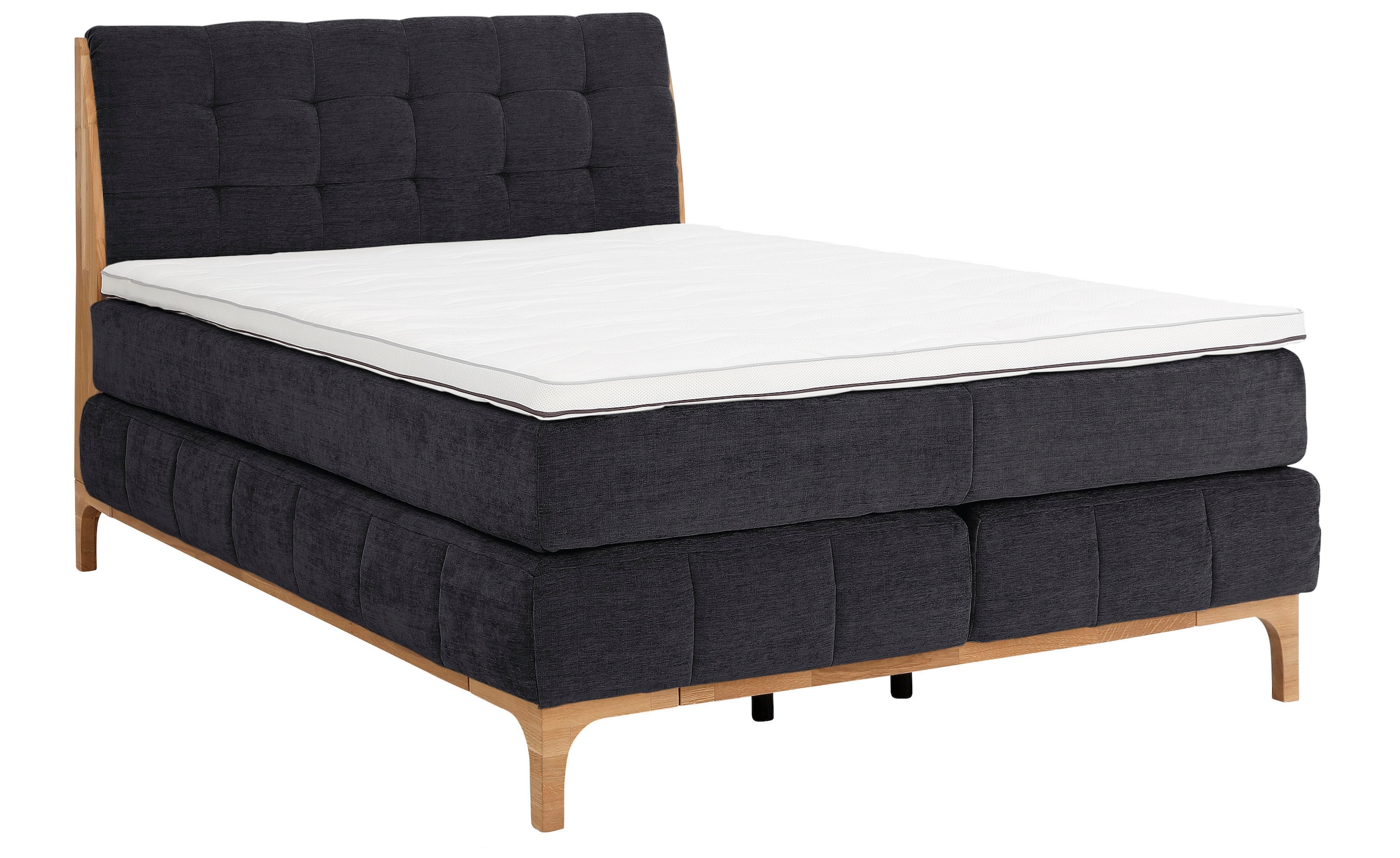 GOODproduct Boxspringbett »Jelle«, (5 St.), zertifizierte, recycelte Bezugsstoffe, verschiedene Ausführungen