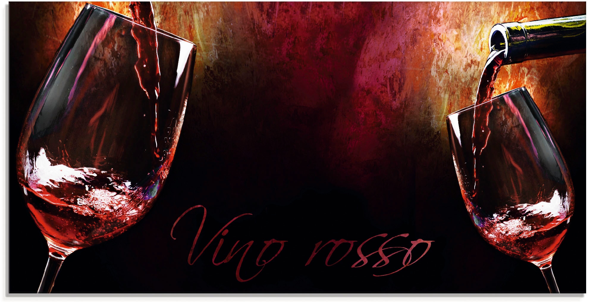 Artland Glasbild »Wein - Rotwein«, Getränke, (1 St.), in verschiedenen Grössen
