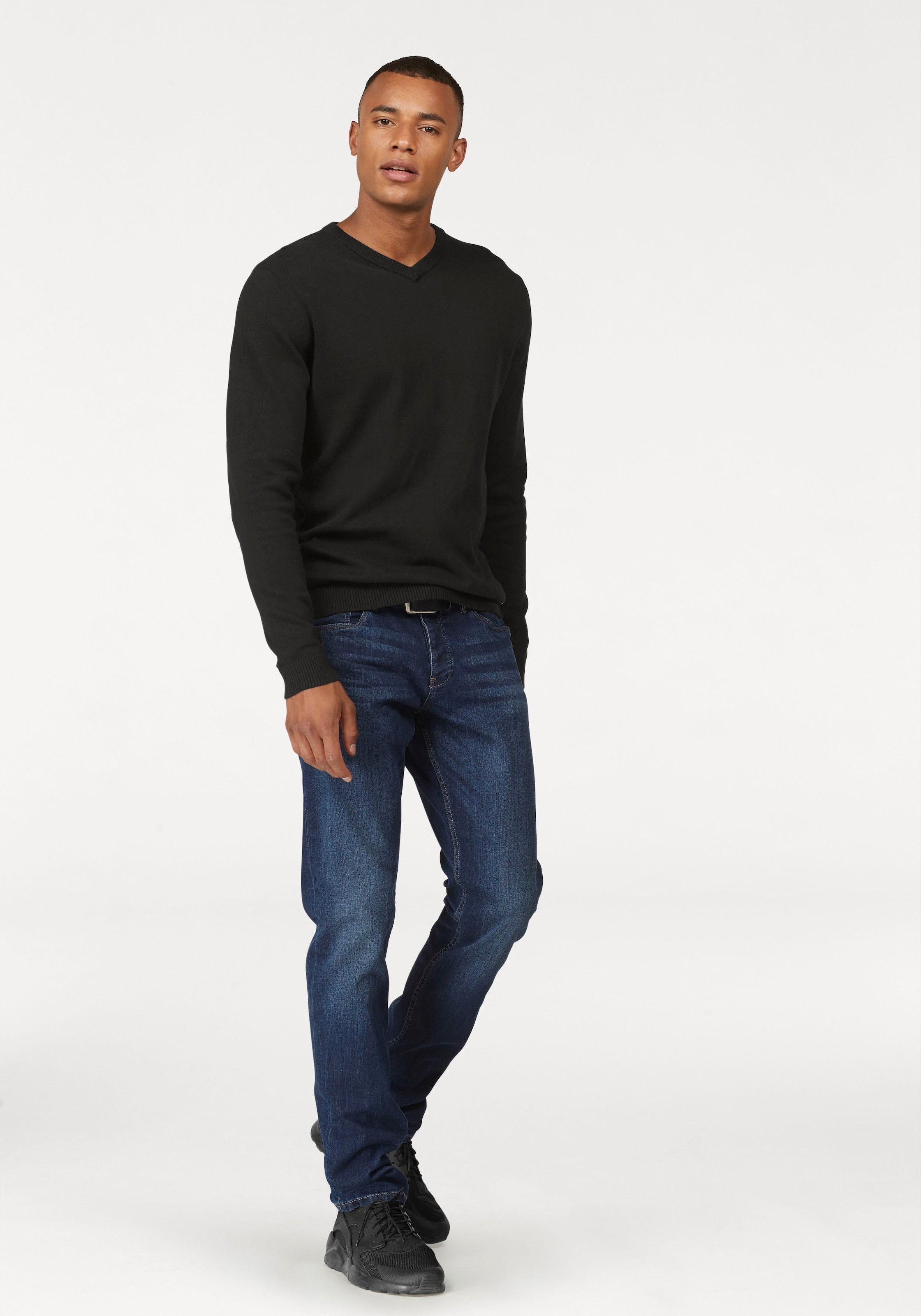 Jack & Jones V-Ausschnitt-Pullover »JJEBASIC KNIT V-NECK«