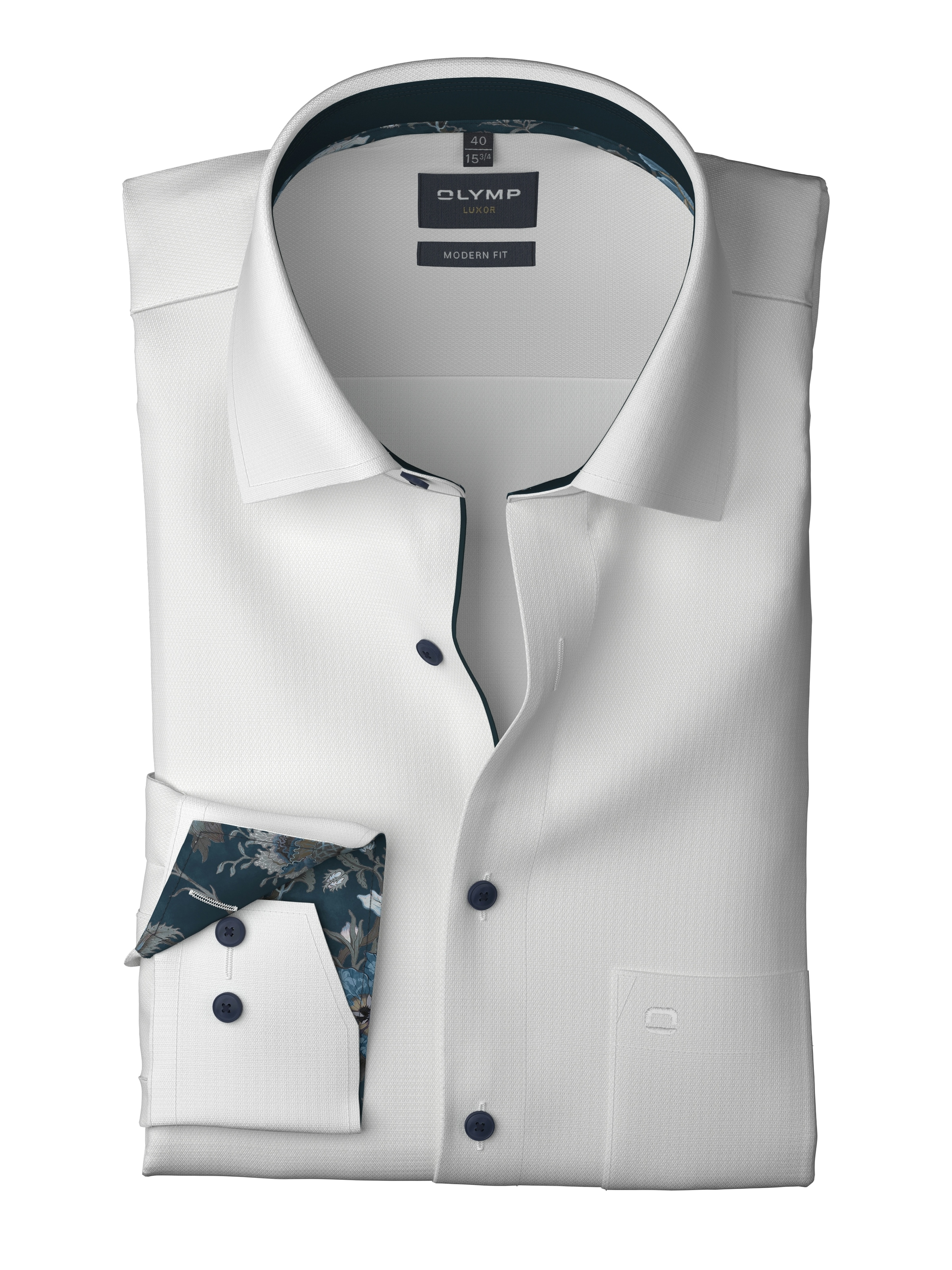 OLYMP Langarmhemd »Luxor modern fit« modern fit, New Kentkragen, Business Hemd, extra langer Arm