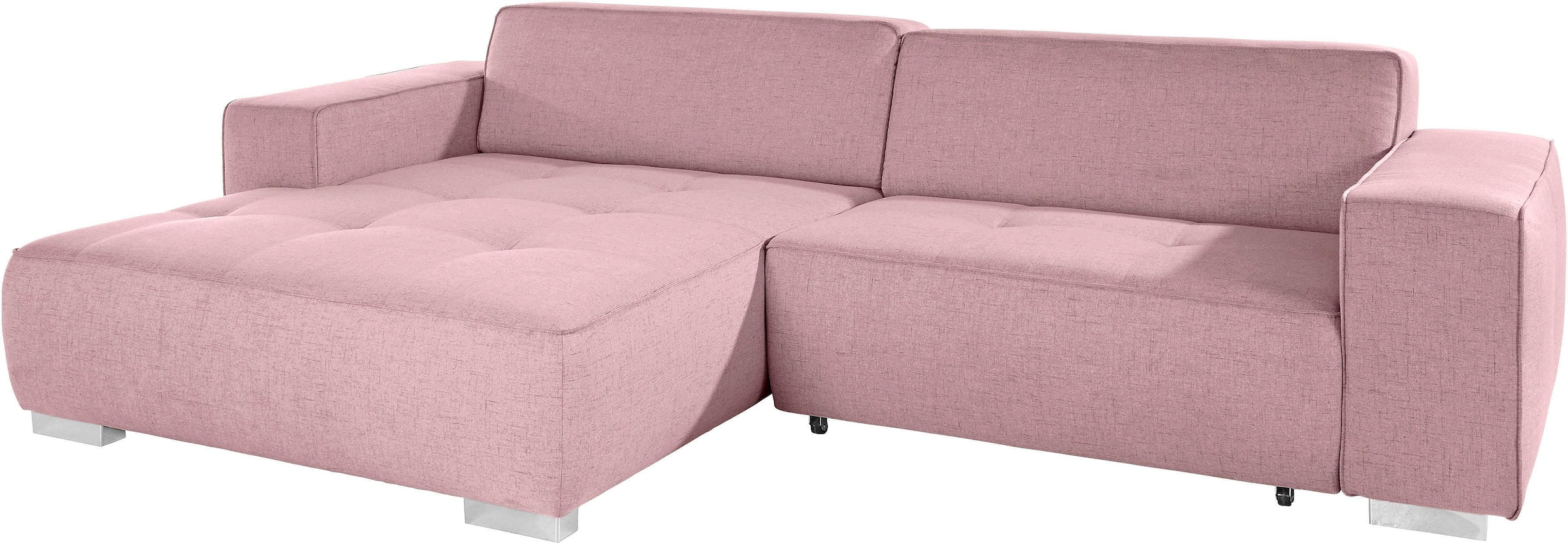 INOSIGN Ecksofa »Sapporo L-Form«, wahlweise Bettfunktion oder Sitztiefenverstellung, Federkern
