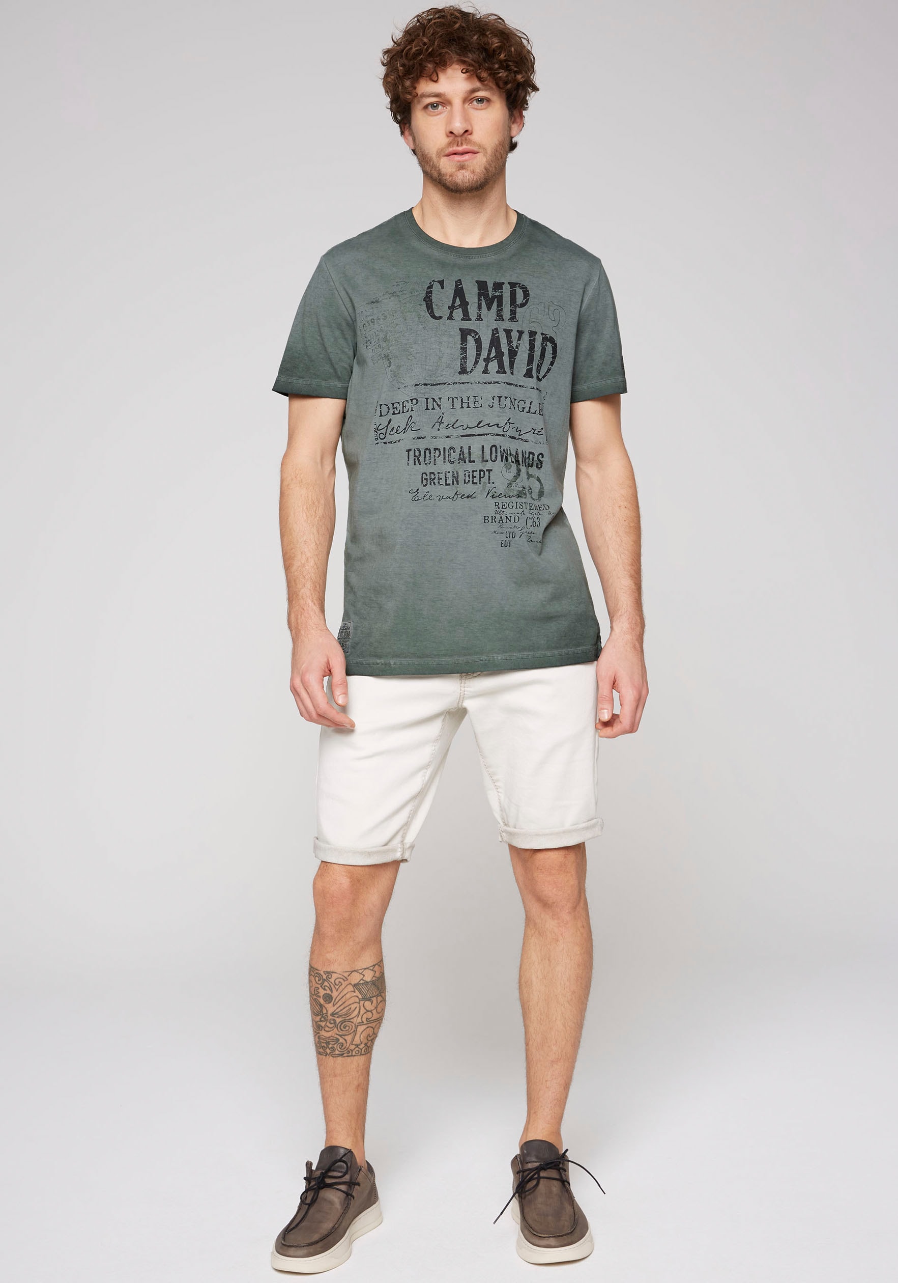 CAMP DAVID Seitenschlitzen online | kaufen T-Shirt, Jelmoli-Versand mit