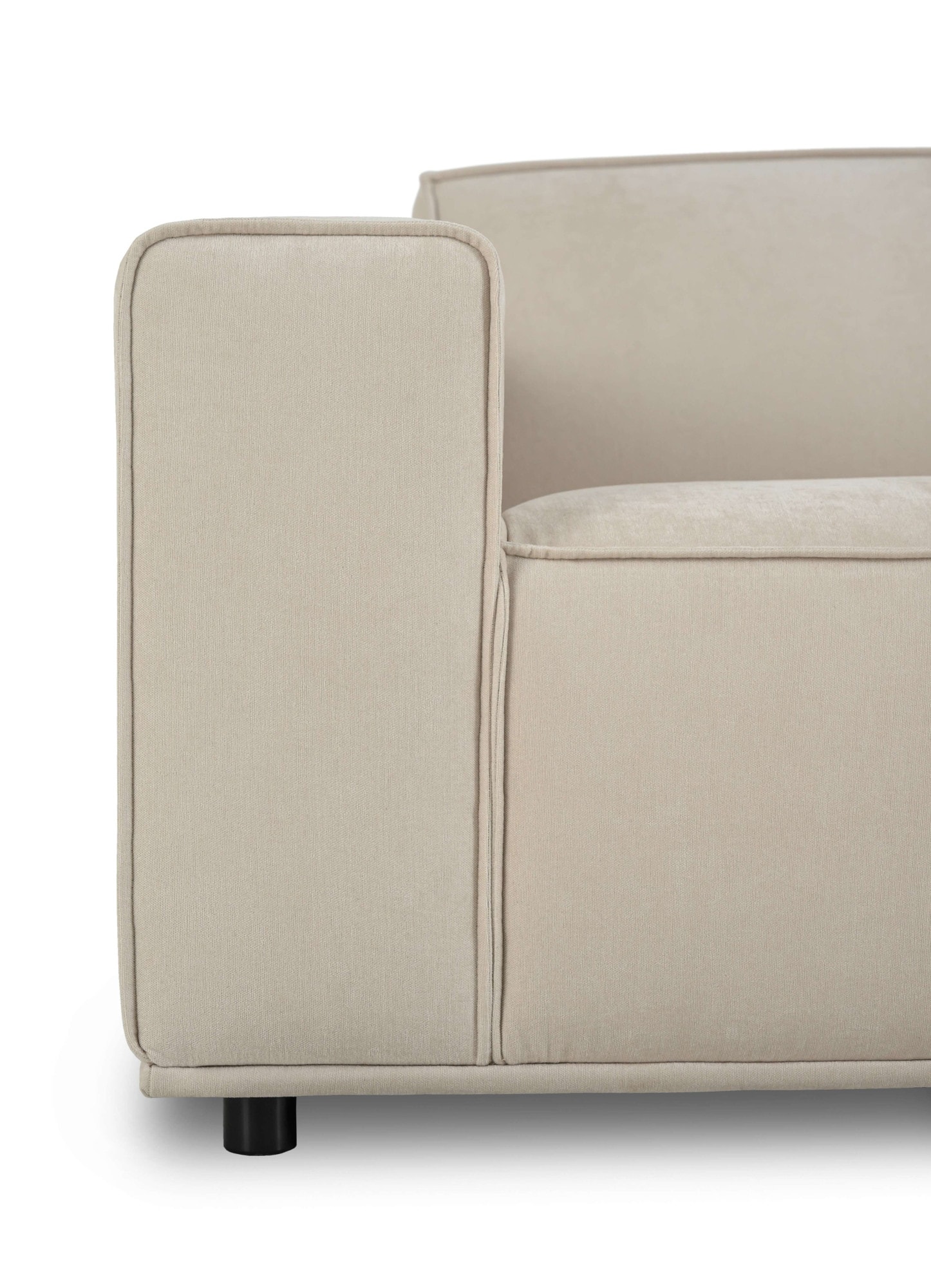 Home affaire 3-Sitzer »Avelin, 228 cm, Chenille, Struktur-Boucle«, mit Wellenunterfederung, Kedernaht, bodentief, Skandi-Design