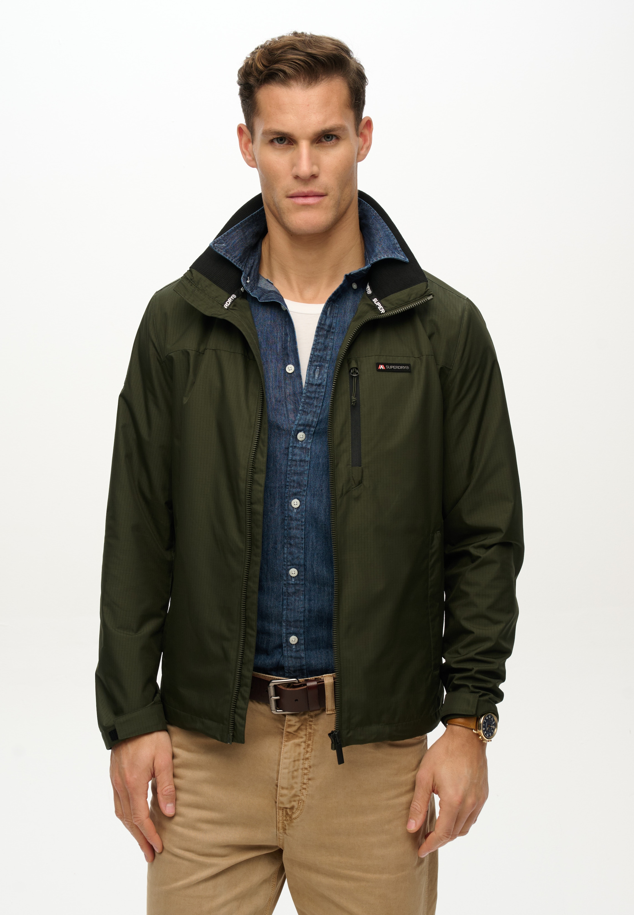 Superdry Outdoorjacke »NON HOOD LOGO WINDBREAKER«, ohne Kapuze