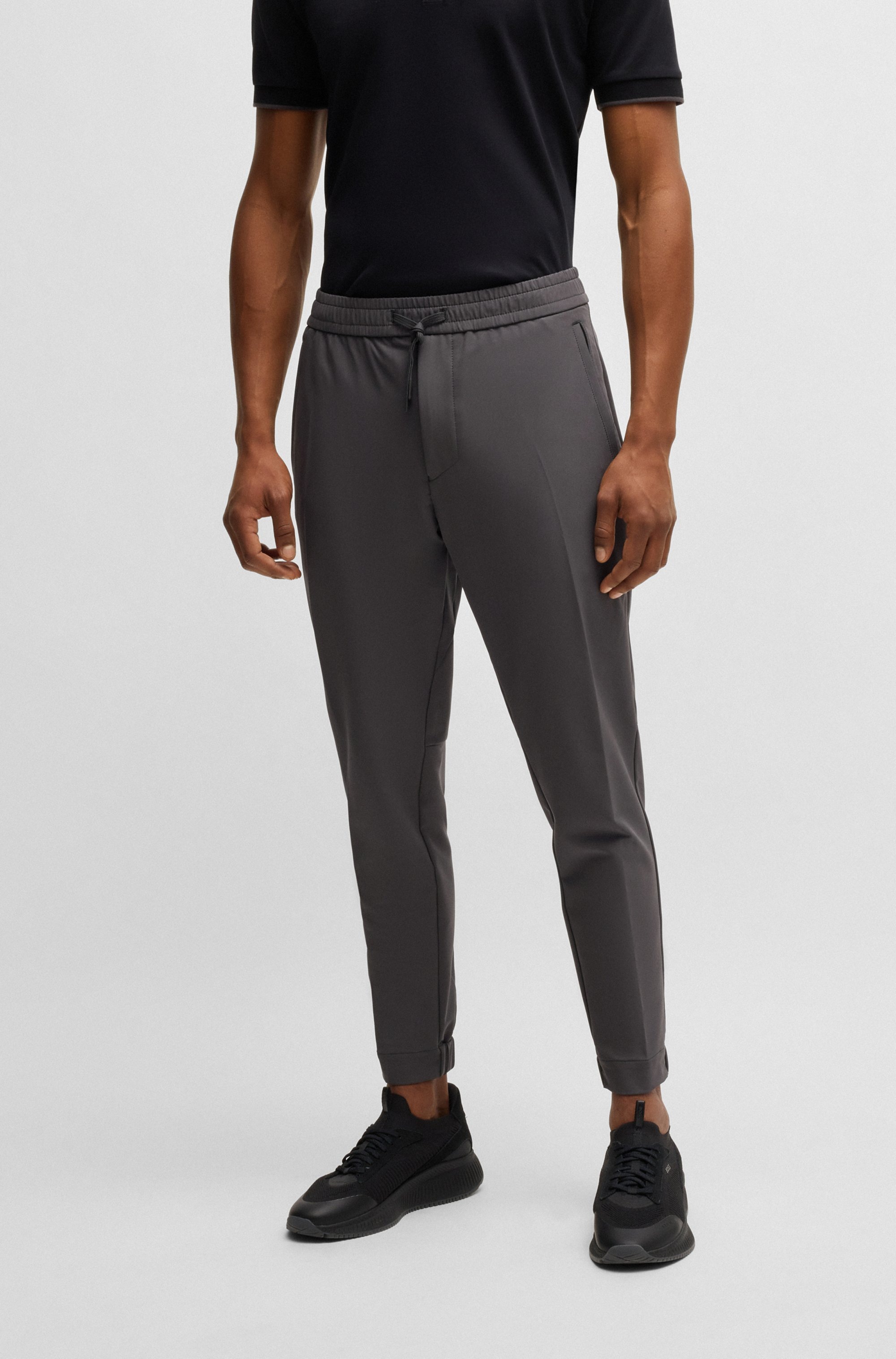 BOSS GREEN Stretch-Hose »T Flex« mit elastischem Bund und Kordelzug Stretchhose Businesshose
