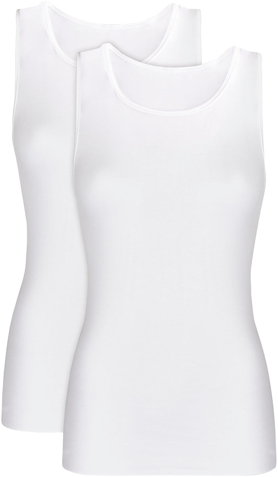 Nina Von C. Unterhemd »"Fine Cotton"« 2er Pack, basic, weich, bequem, eng, Rundhalsausschnitt, breite Träger
