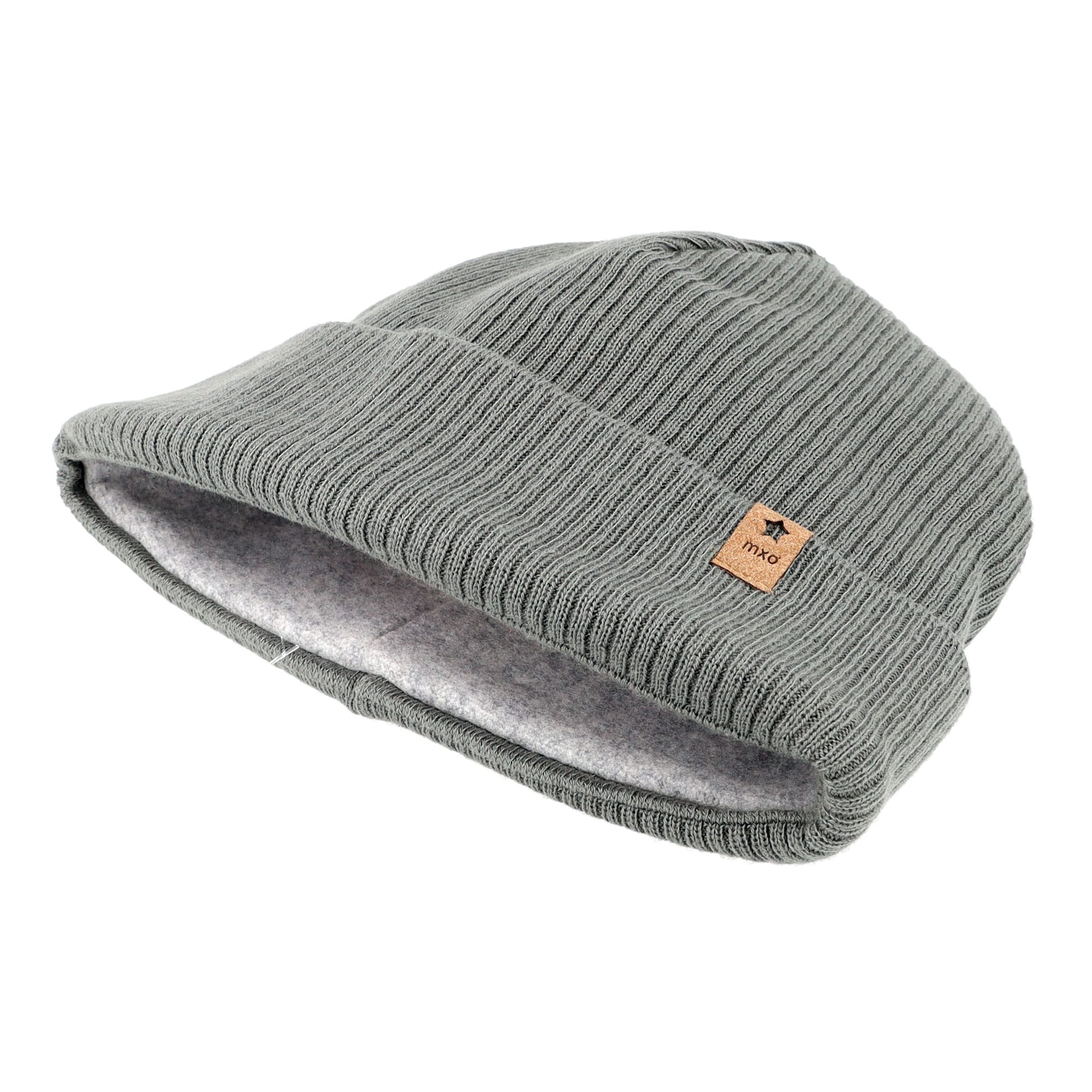 MAXIMO Beanie, aus Baumwolle, wärmend, gefüttert, unifarben