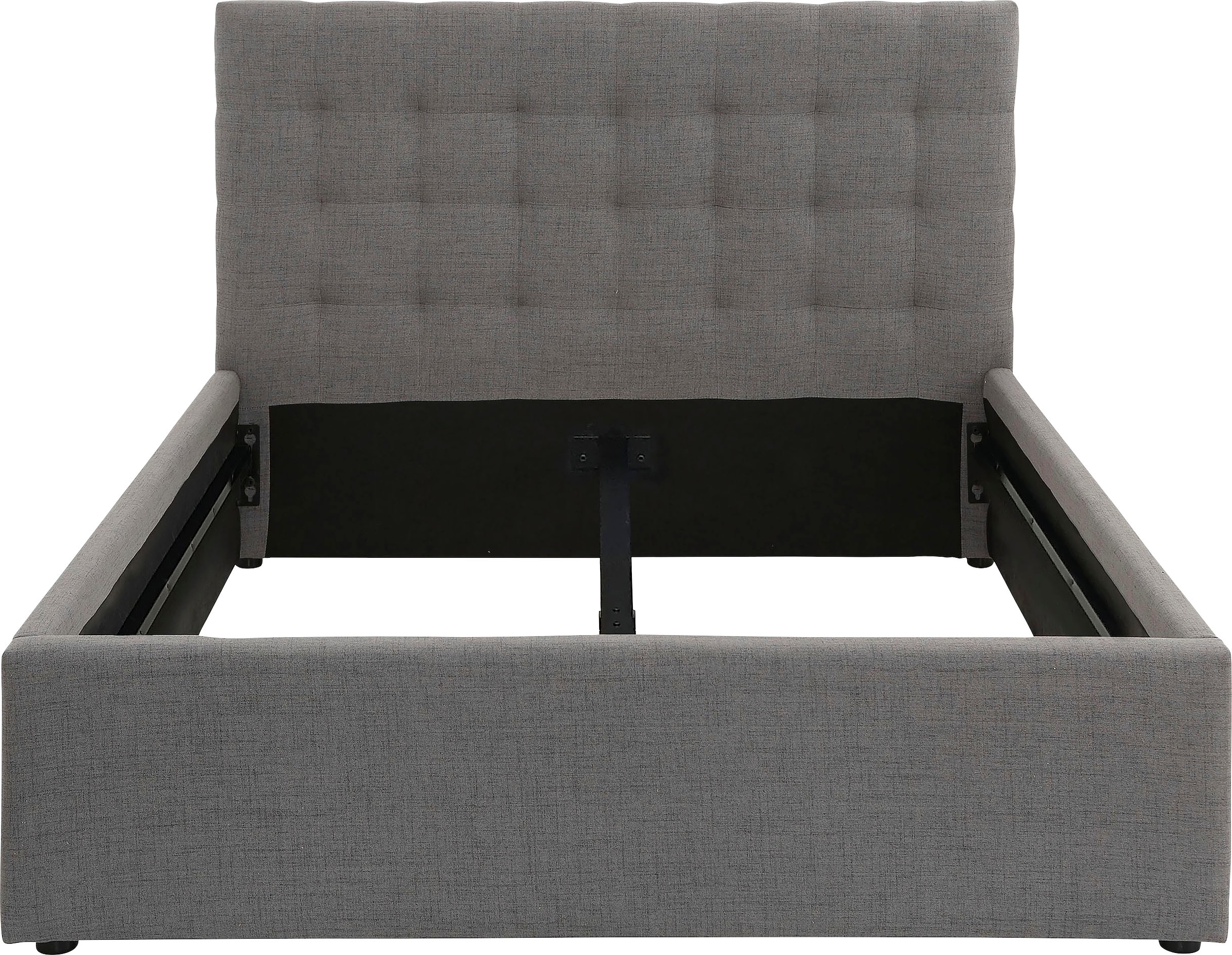 Home affaire Polsterbett »Hamar, Knopfsteppung im Kopfteil, bis 250 KG belastbar«, (3 Breiten: 100cm/ 140cm/ 180cm), in verschiedenen Grössen und Stoffen und Farben