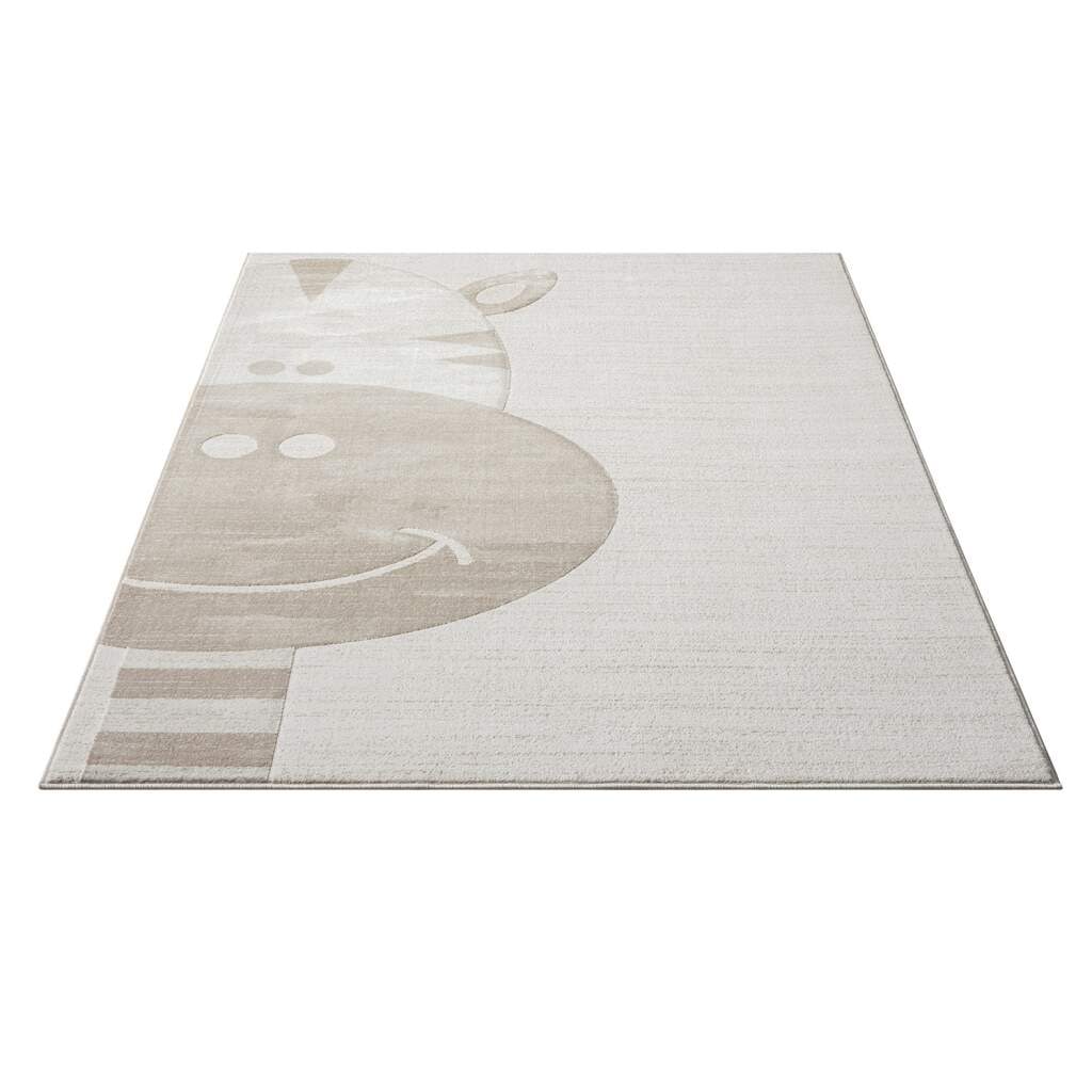 Carpet City Kinderteppich »MARA715«, rechteckig, Kinderzimmer Teppich Tiere Beige Spielzimmer