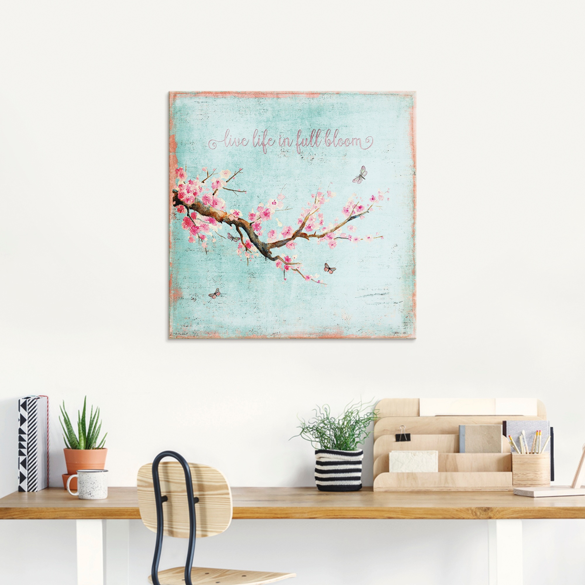 Artland Glasbild »Kirschblüte«, Blumen, (1 St.), in verschiedenen Grössen