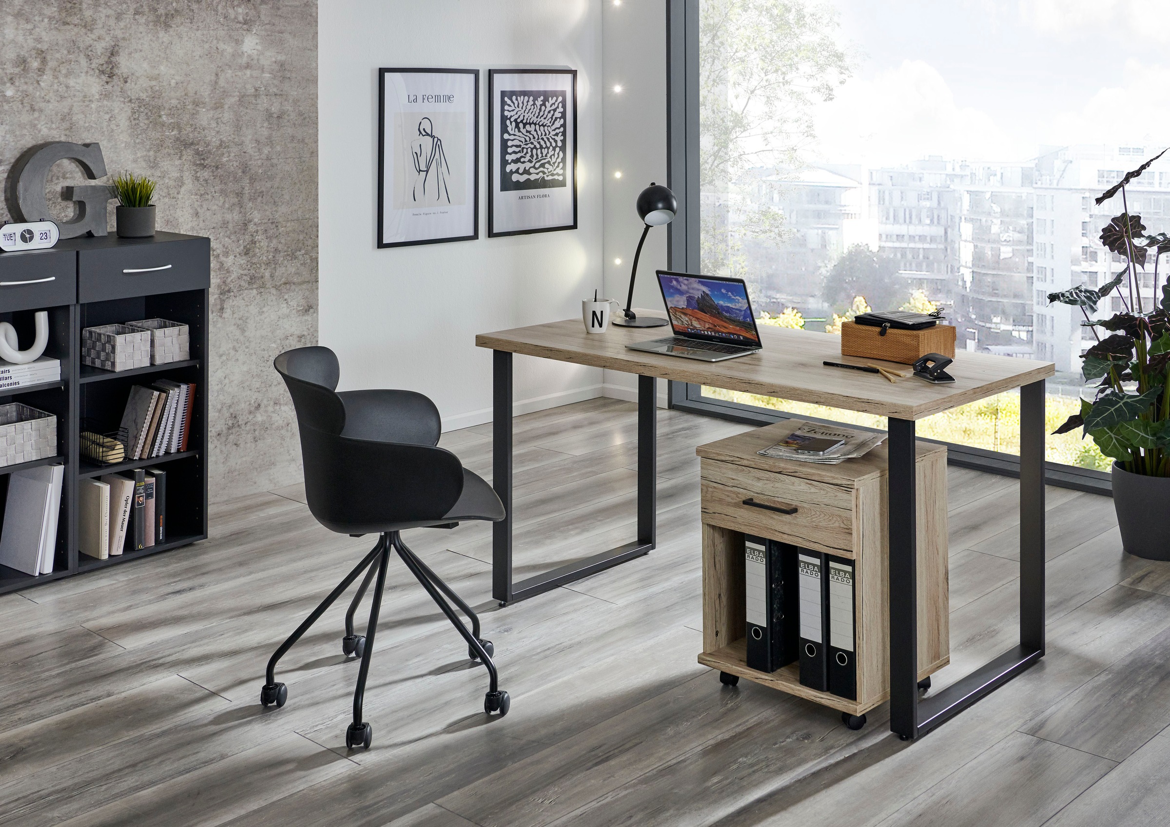 Wimex Rollcontainer "Home Desk" mit 1 Schublade, 46cm breit, 58cm hoch