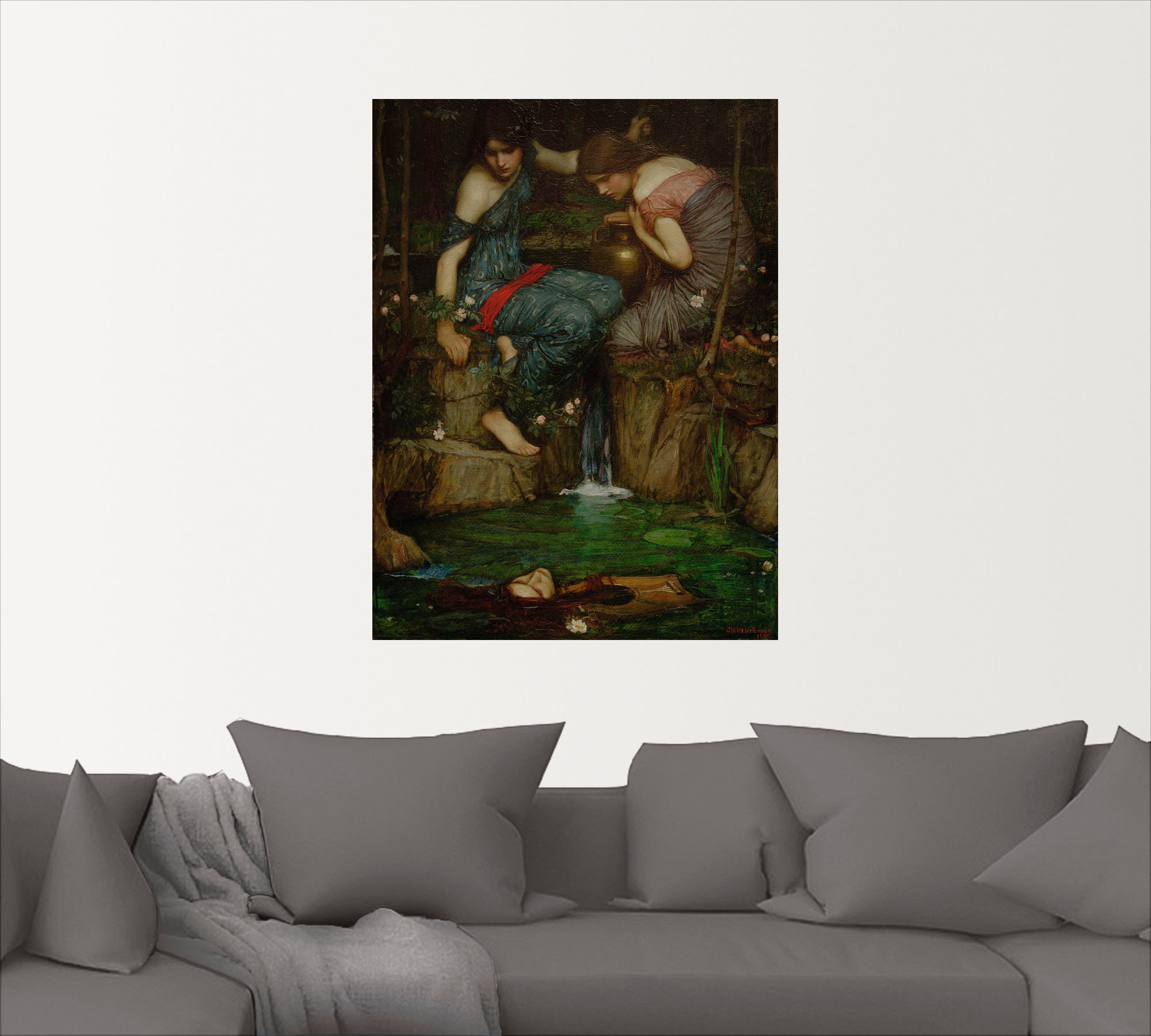 Artland Wandbild »Die Nymphen finden das Haupt des Orpheus«, klassische Fantasie, (1 St.), als Leinwandbild, Wandaufkleber oder Poster in versch. Grössen