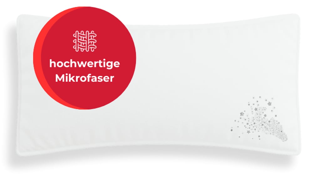 RIBECO Microfaserkissen »Jan«, Füllung: 6D-Hohlfaser, Bezug: Polyesterfaser, (1 St.)