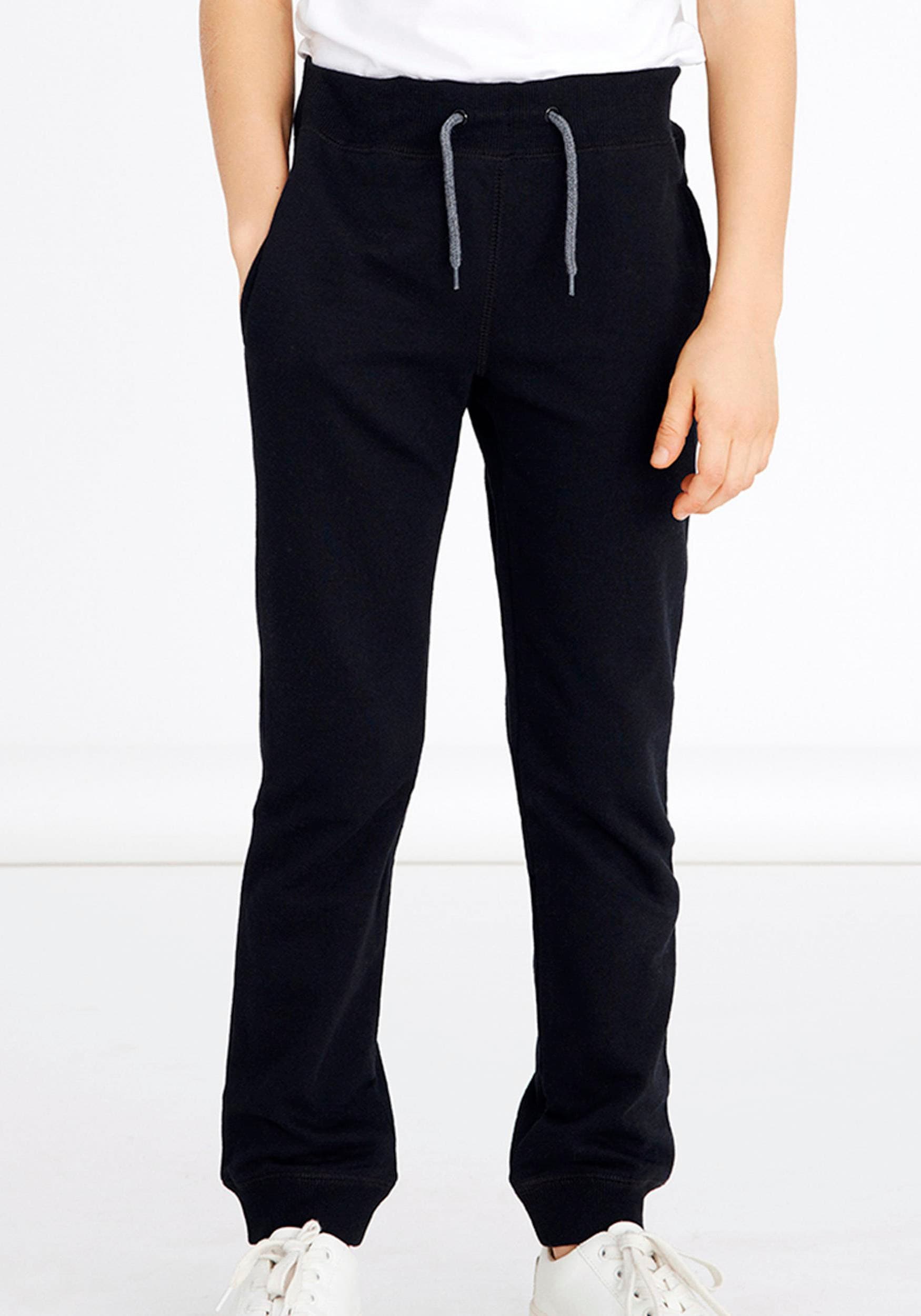 Name It Sweathose »NKMSWEAT – Jogger mit verstellbarem Bund und Rippbündchen« unifarben, casual, regular fit, angeraute Sweatware