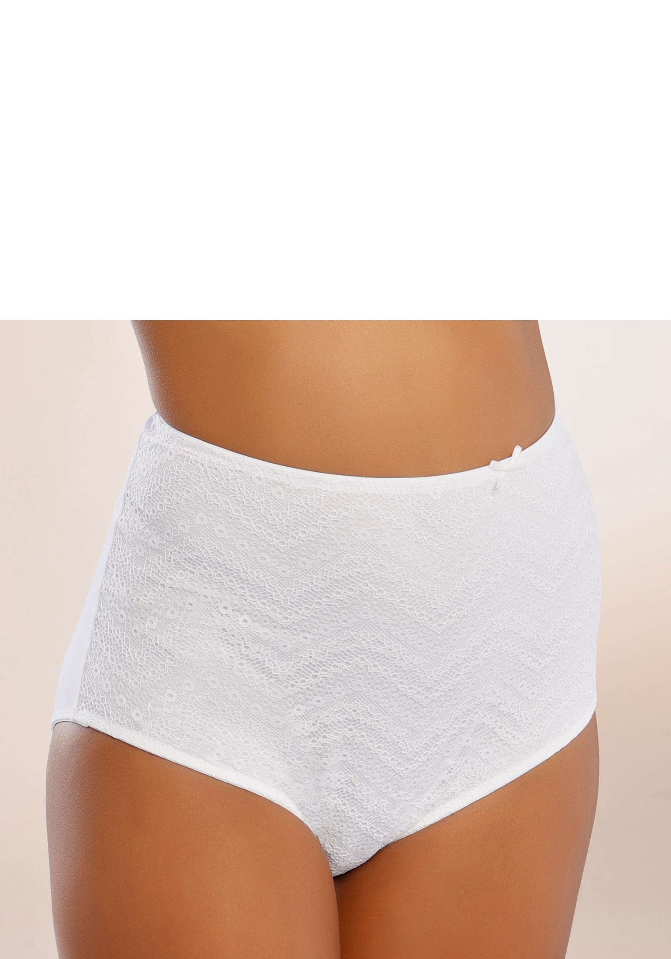 LASCANA High-Waist-Slip, aus modischem Netzmaterial