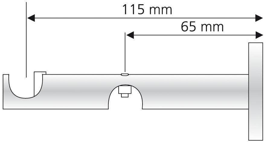 Liedeco Kombiträger, (1 St.), für Gardinenstangen Ø 16 mm