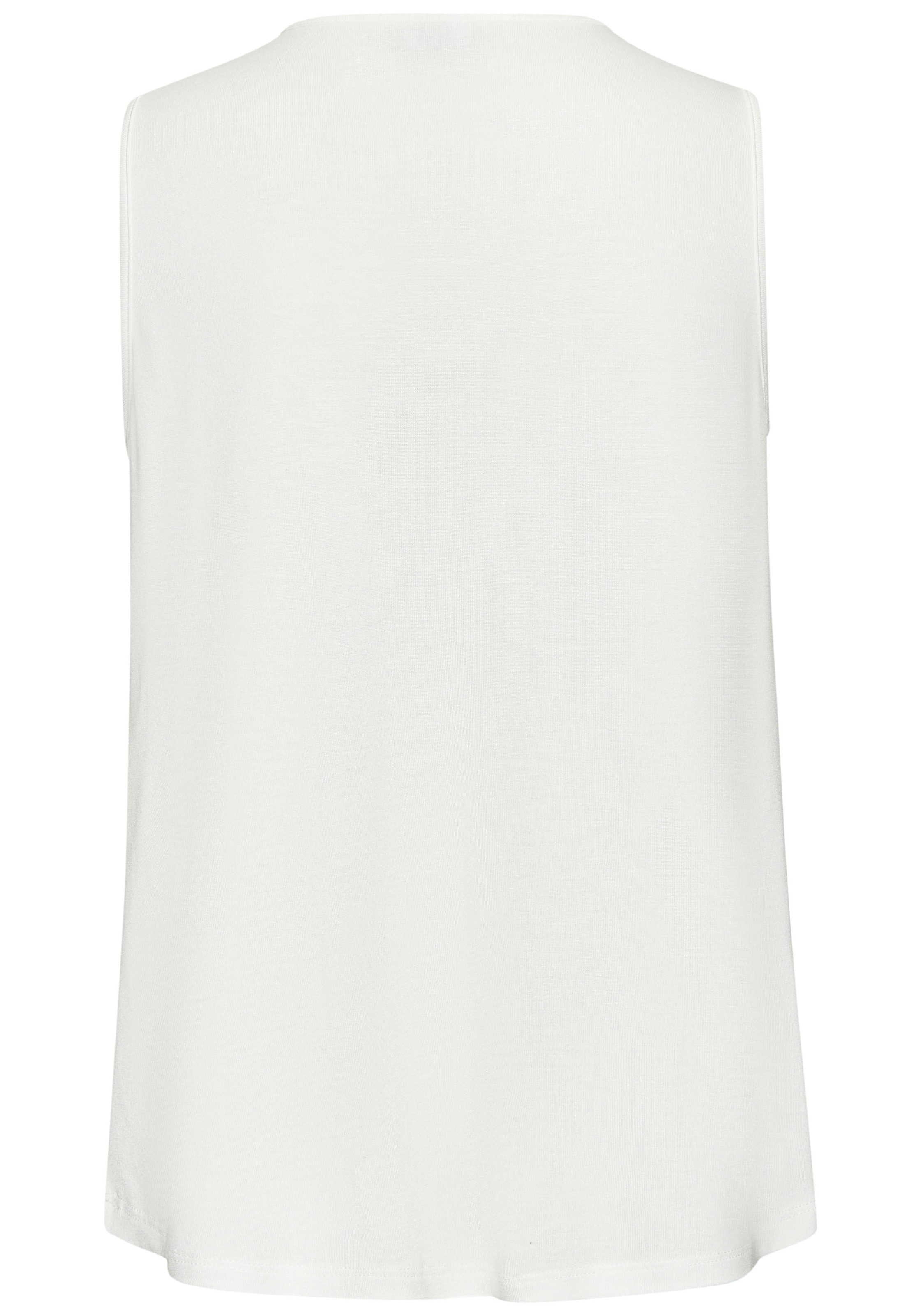 Vivance Tanktop, mit goldfarbenenem Zieraccessoire, elegantes Blusentop