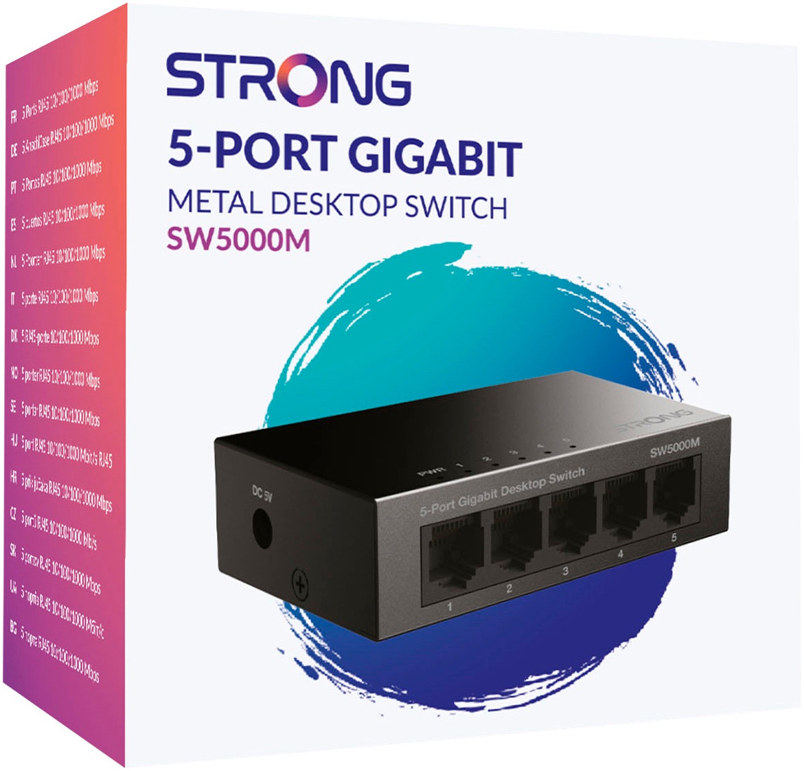 Strong Netzwerk-Switch »5-Port Gigabit Switch 10/100/1000 Mbit/s, Metallgehäuse«