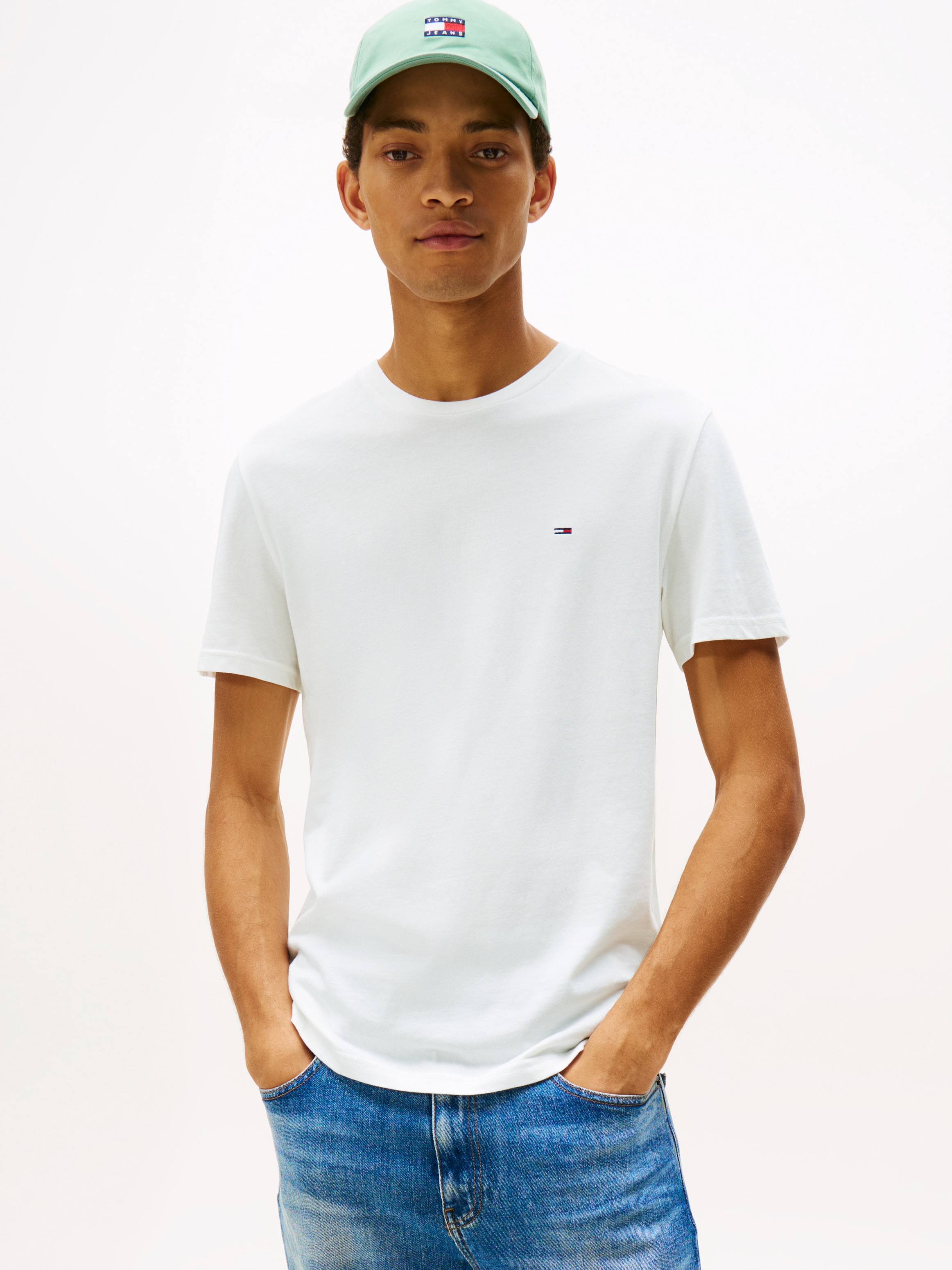 Tommy Jeans T-Shirt »TJM XSLIM 3 PACK TEE«, Mit Rundhalsausschnitt