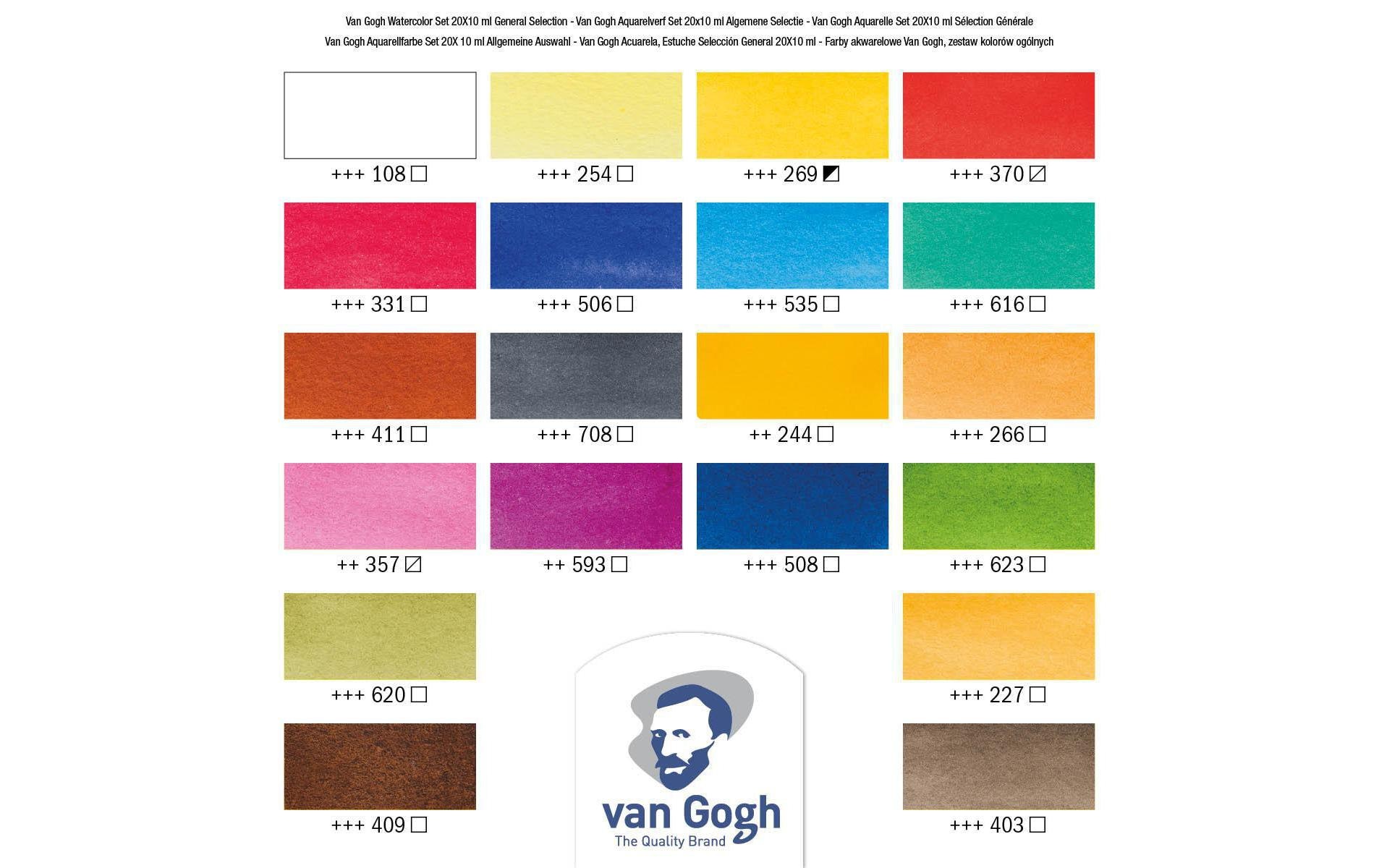 Aquarellfarbe »Van Gogh Malkasten 20er-Set, Mehrfarbig«