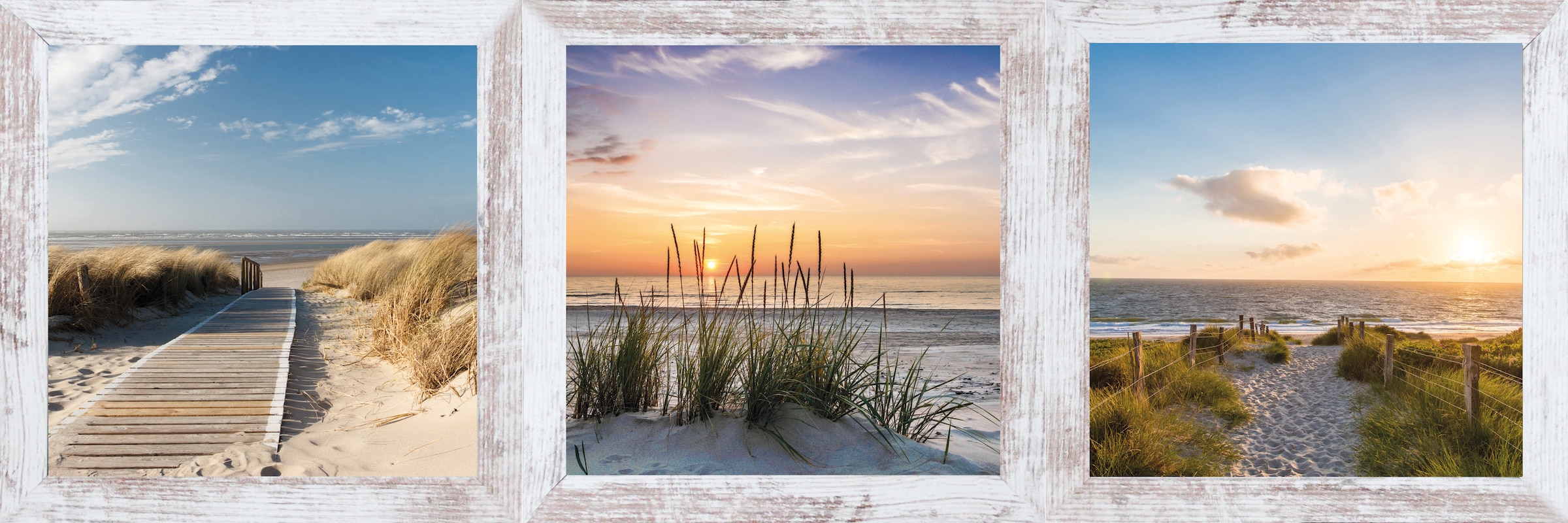 Bönninghoff Bild mit Rahmen Sand, online Sonne, St.) Jelmoli-Versand | shoppen (1 Set«, 3er »Strand