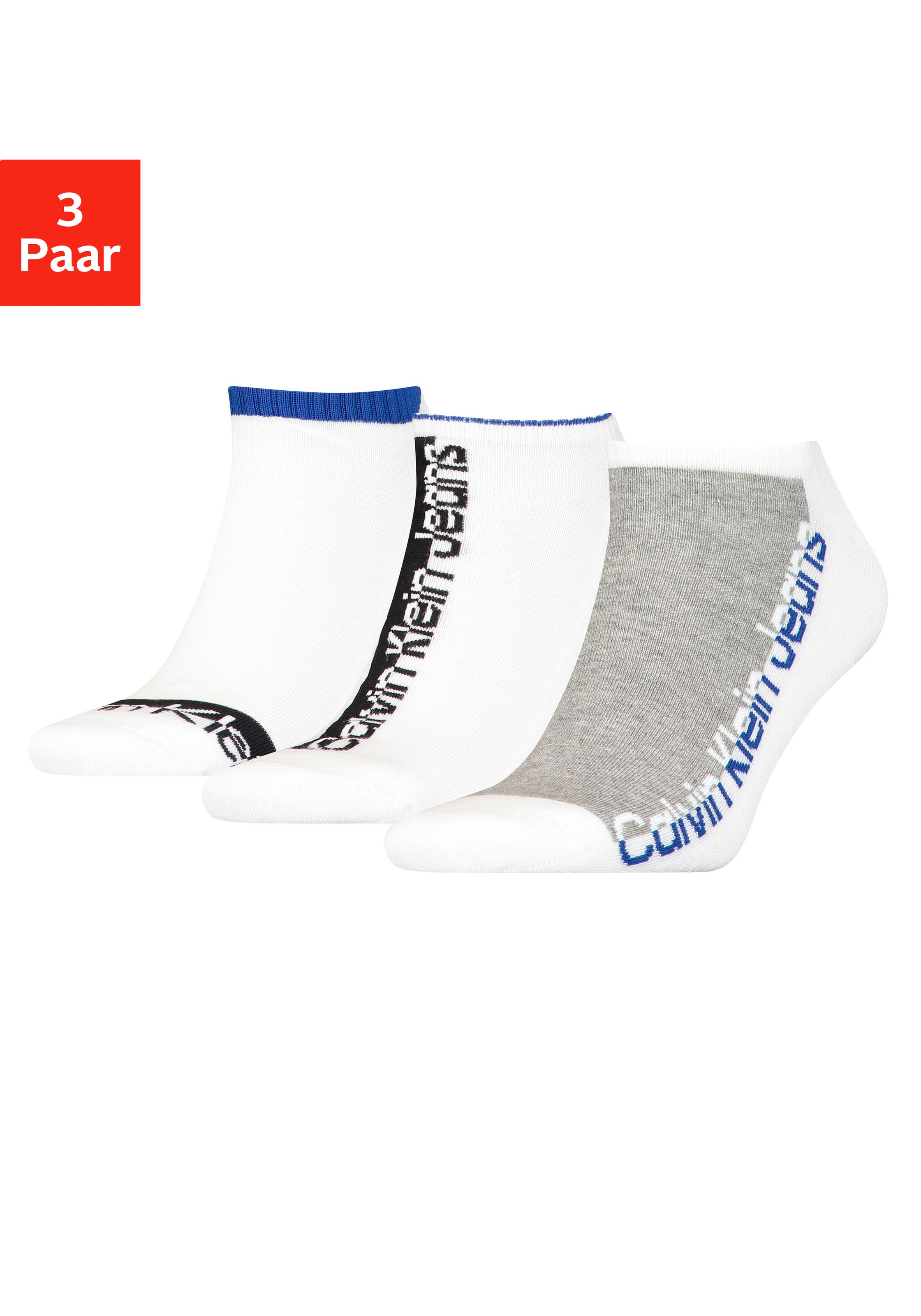 Sneakersocken, (3 Paar), mit Logo-Schriftzug